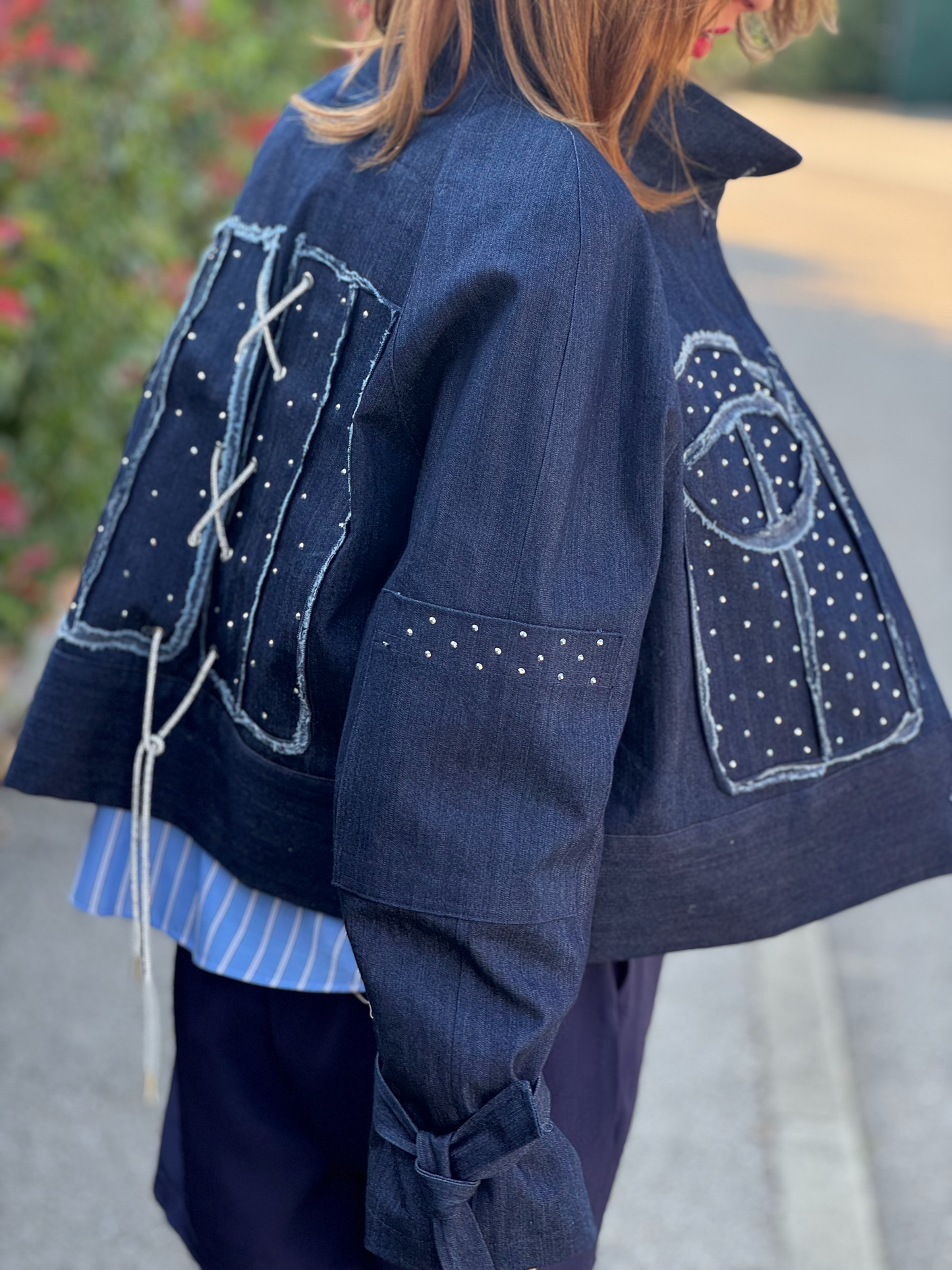 Veste bomber en jean - Taille S/M