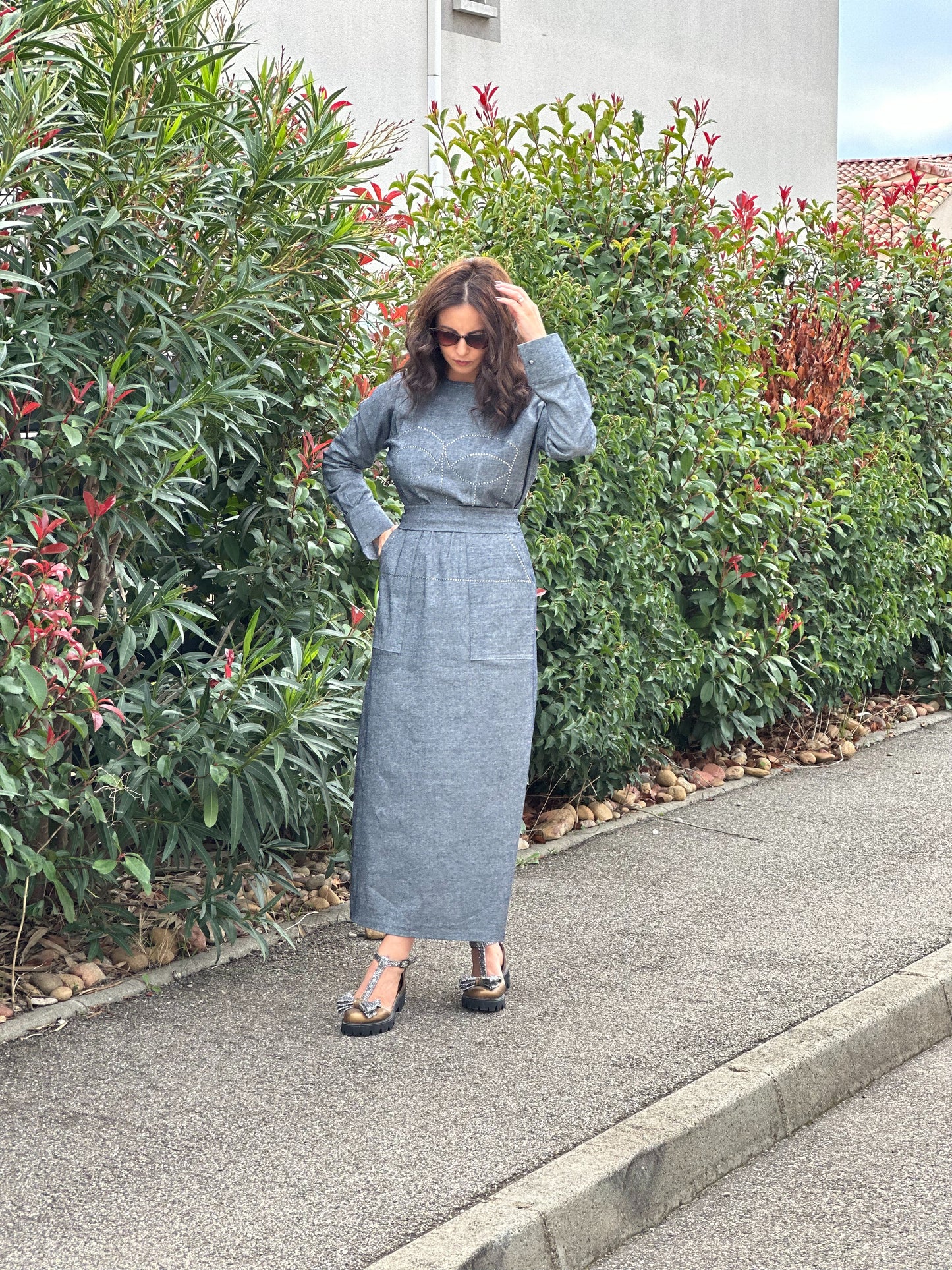 Robe longue en denim - Taille S/M