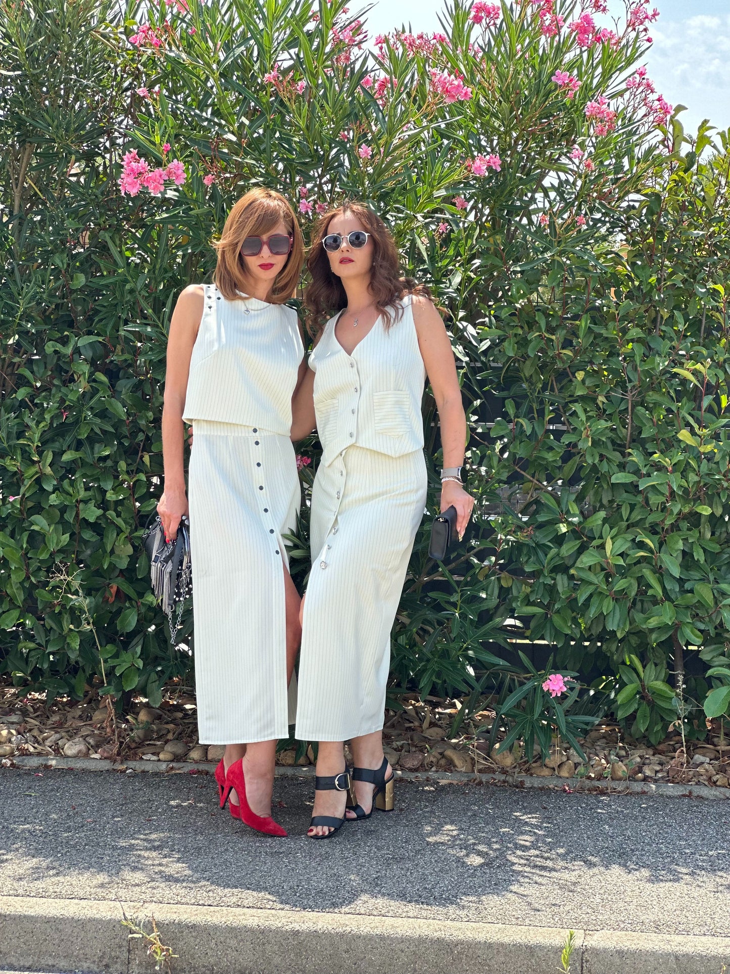 Jupe midi à rayures - Taille S