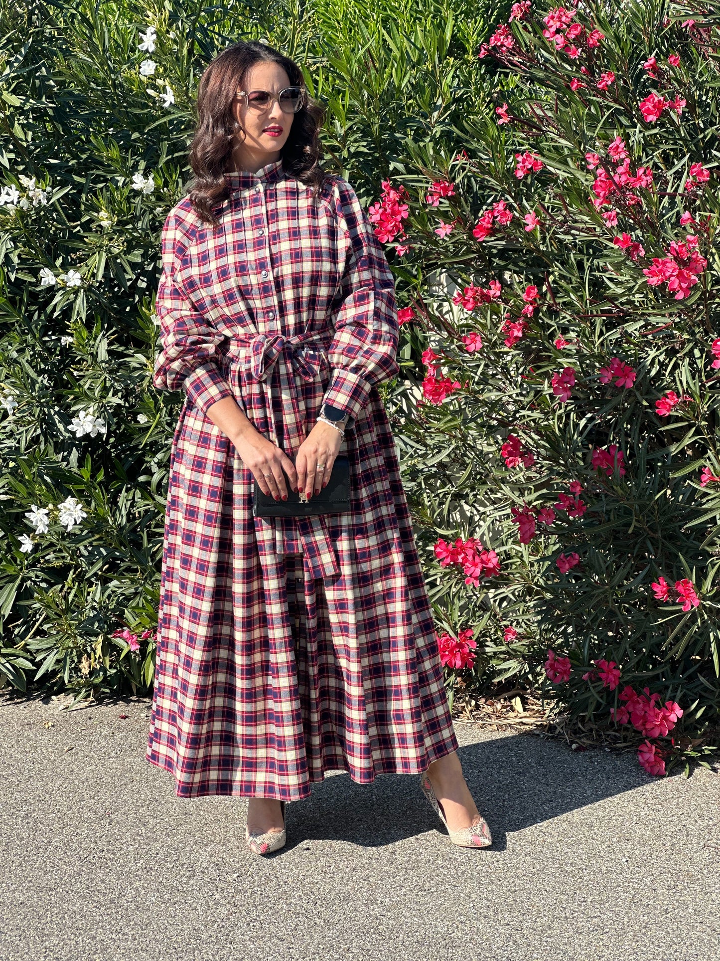 Robe midi à carreaux - Taille M/L