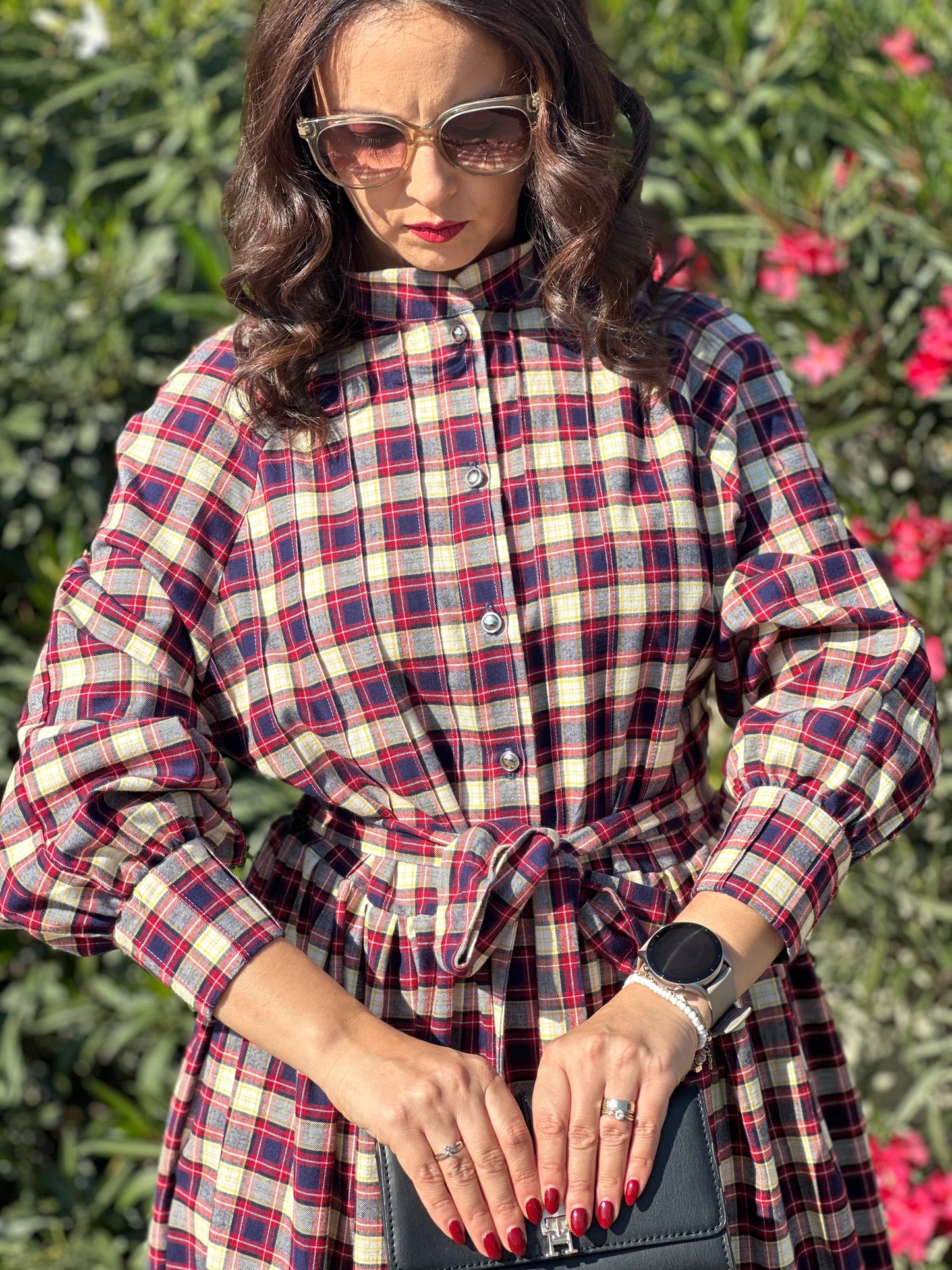 Robe midi à carreaux - Taille M/L