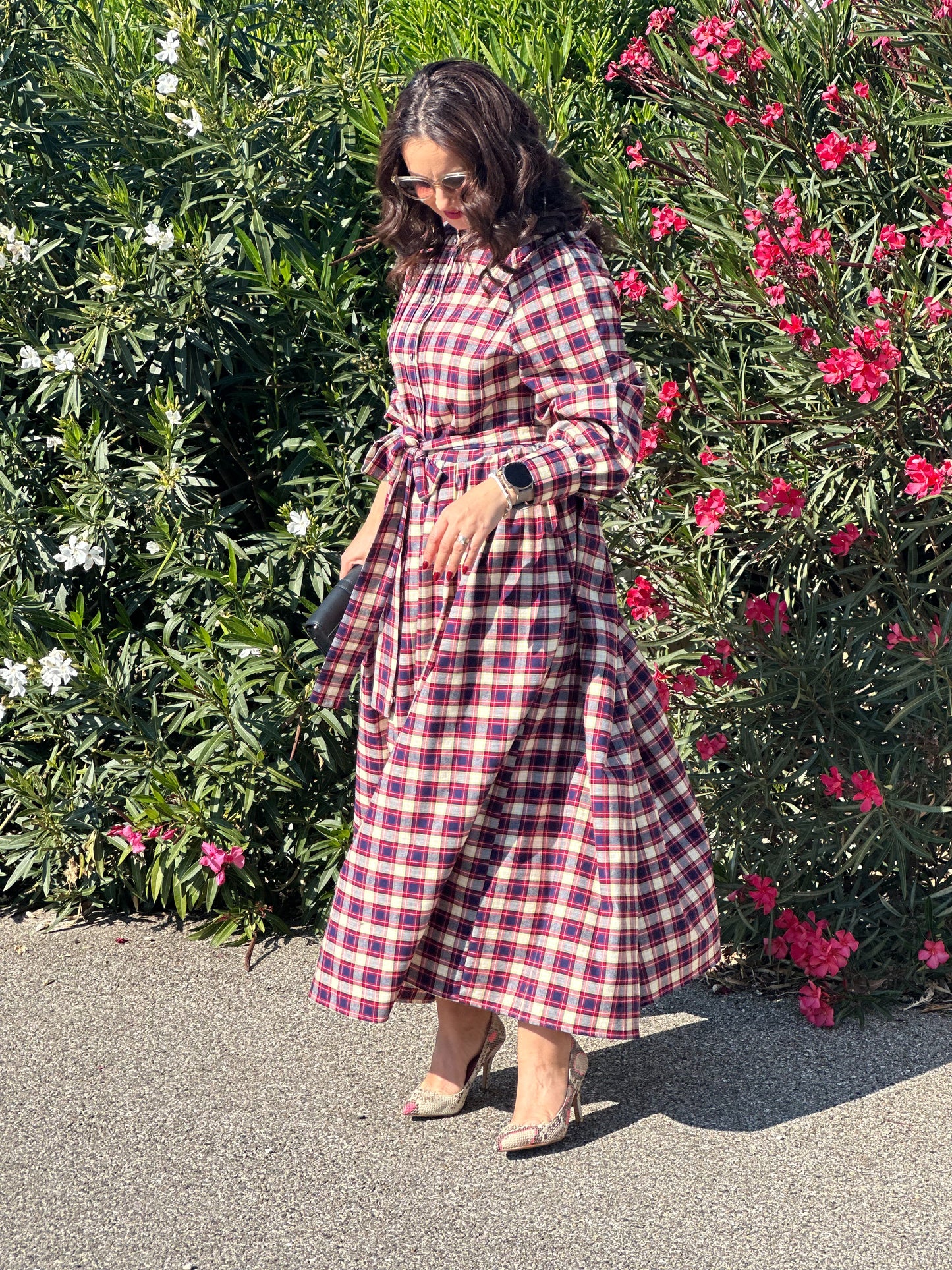 Robe midi à carreaux - Taille M/L