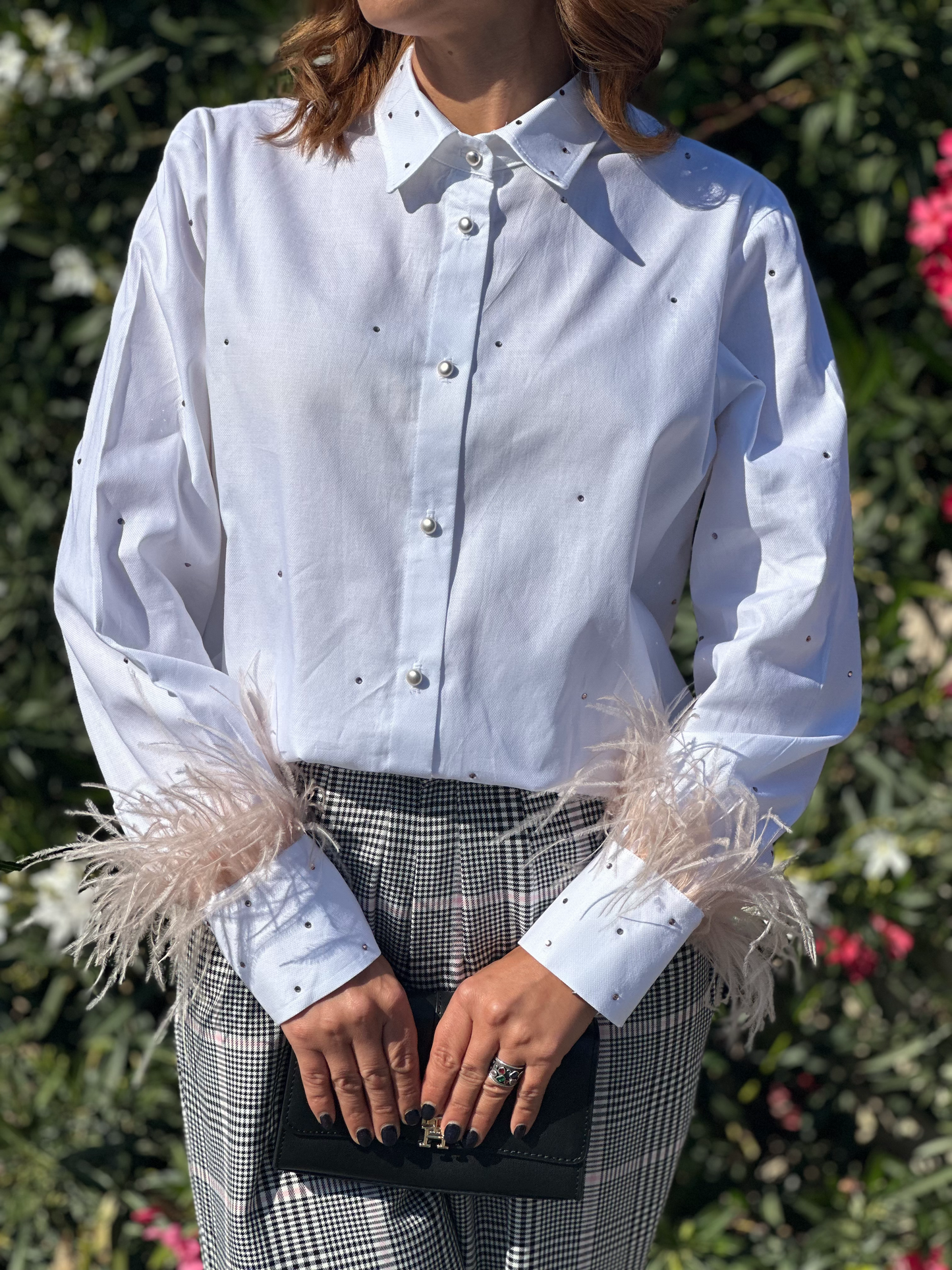 Chemise blanche aux plumes - Taille S/L