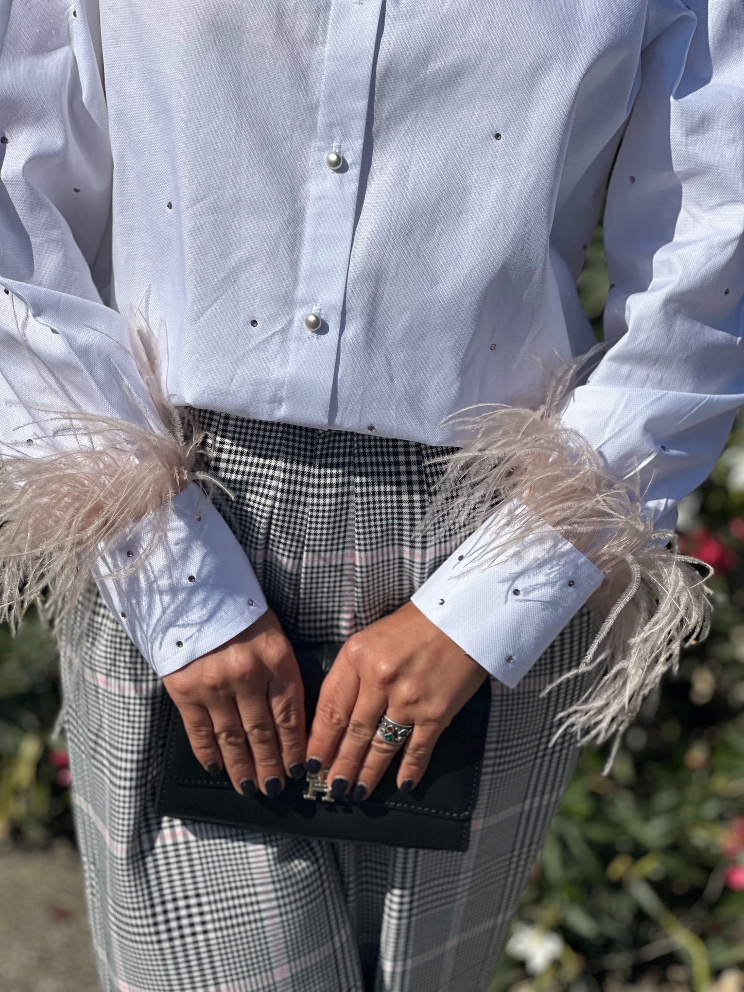 Chemise blanche aux plumes - Taille S/L