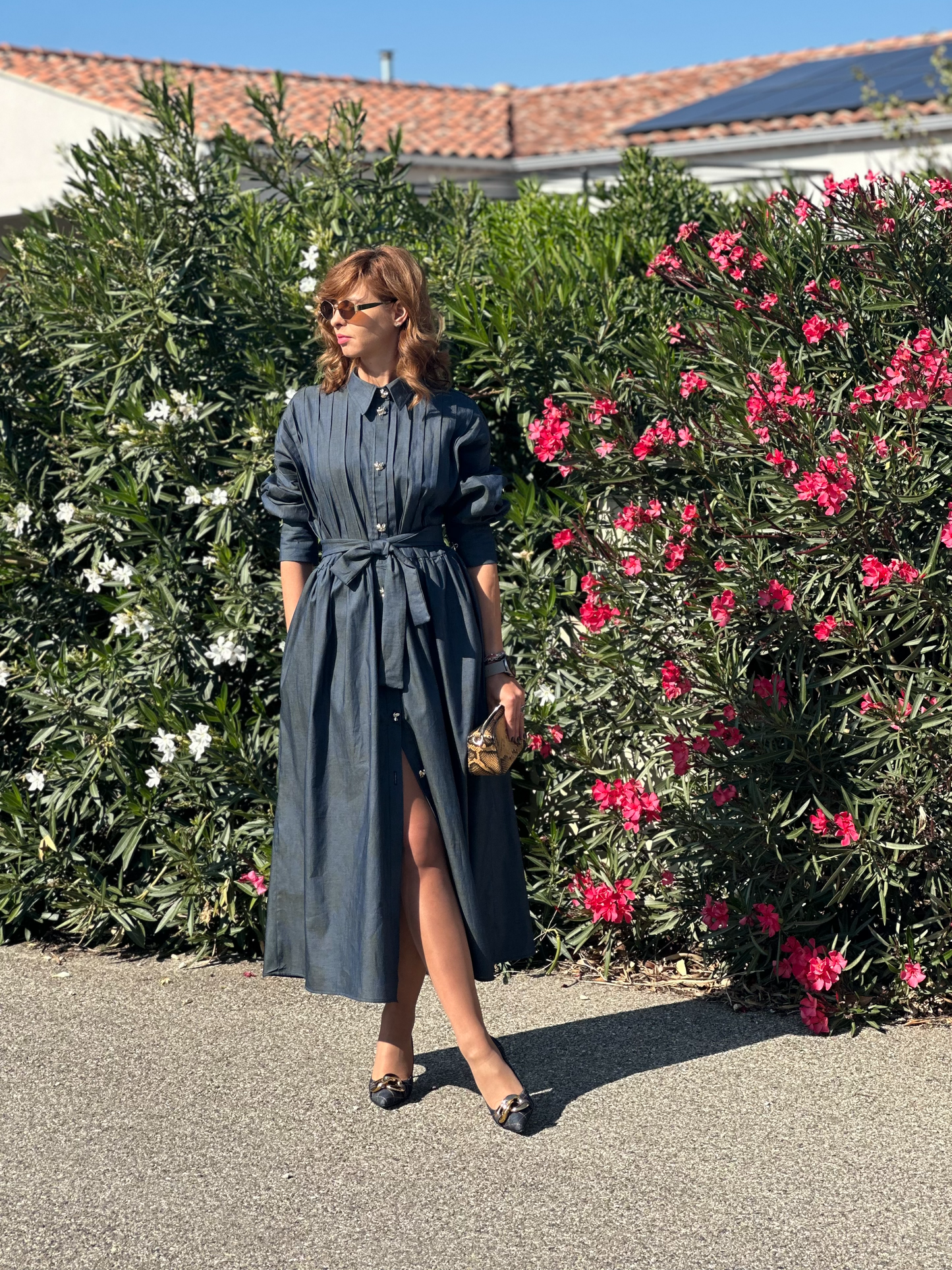 Robe midi en denim - Taille M/L
