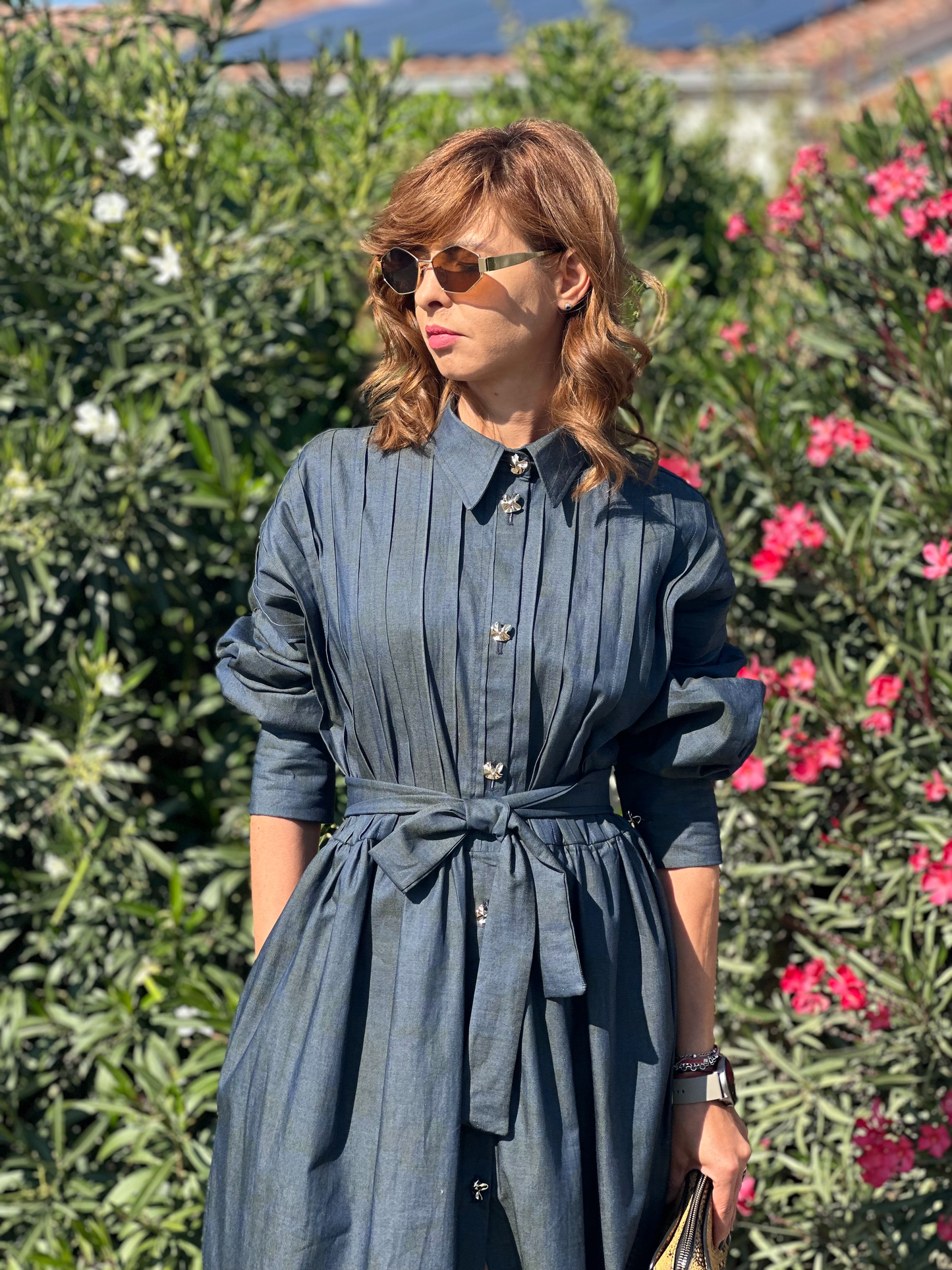 Robe midi en denim - Taille M/L