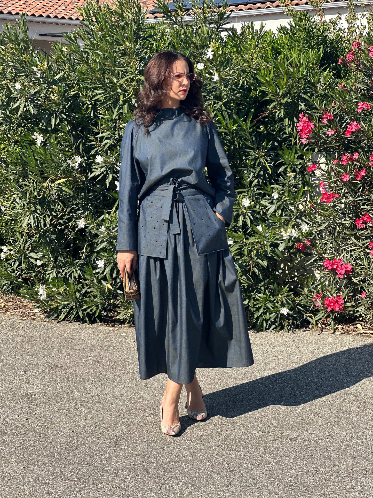 Ensemble Jupe & Blouse en jean - Taille S