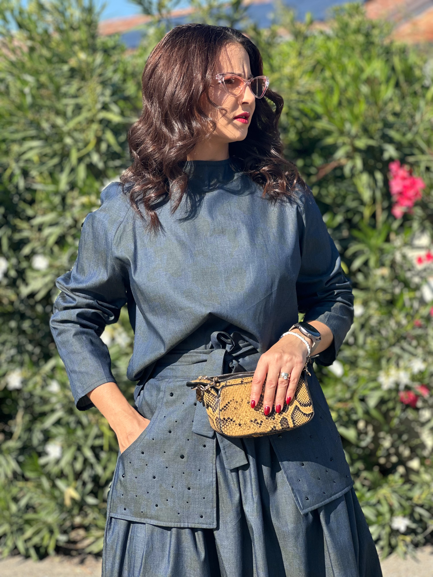 Ensemble Jupe & Blouse en jean - Taille S