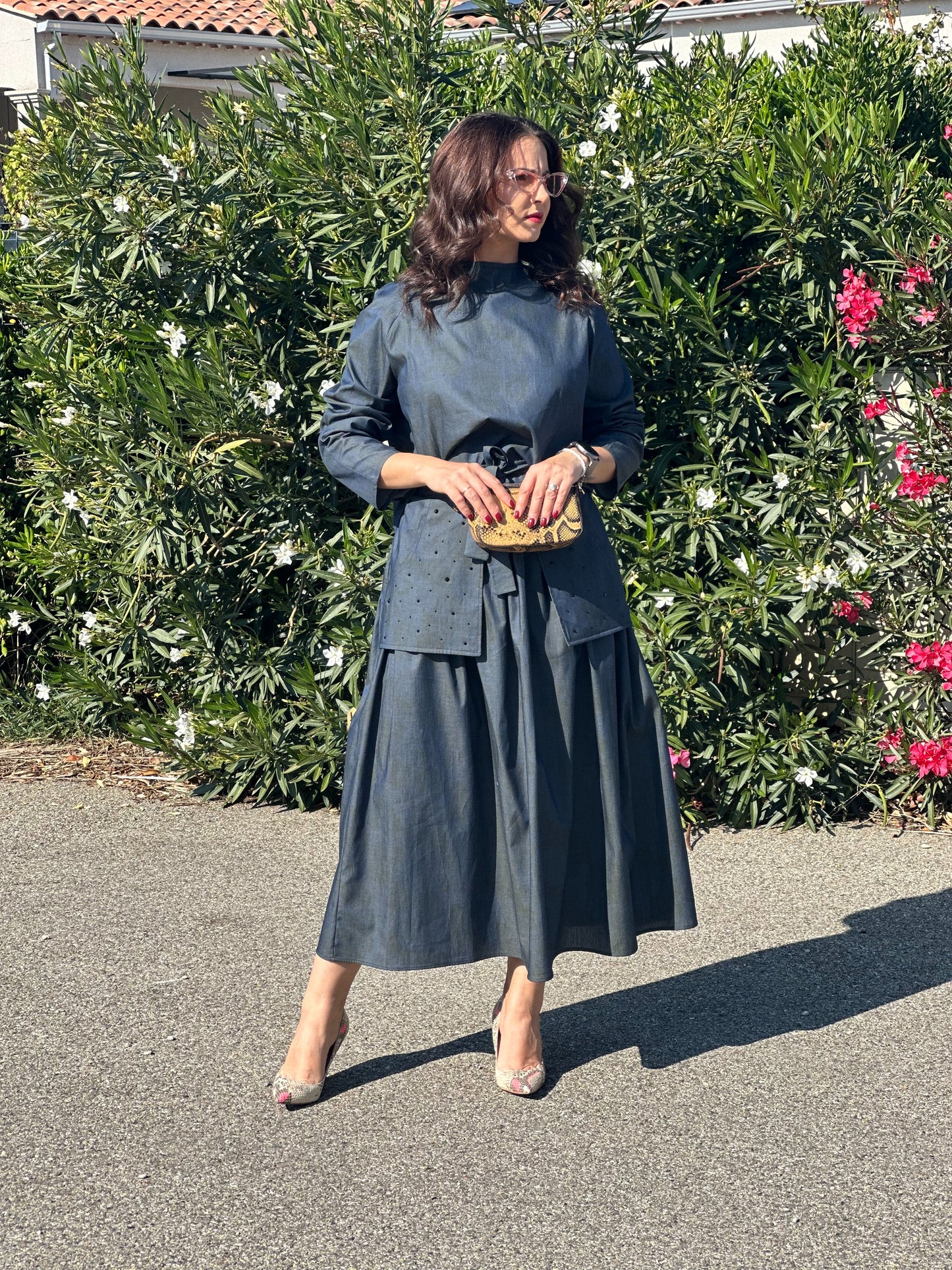 Ensemble Jupe & Blouse en jean - Taille S