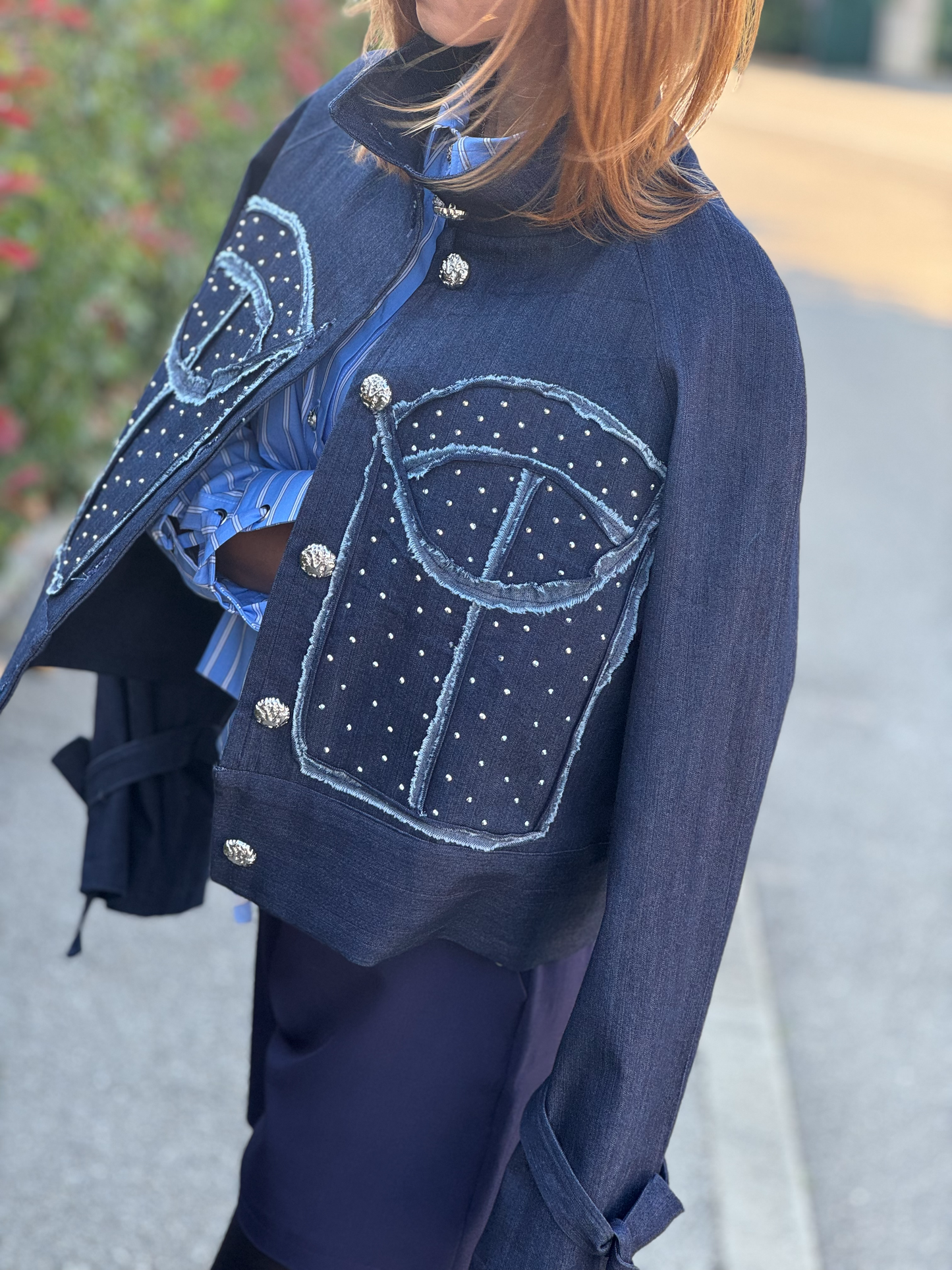 Veste bomber en jean - Taille S/M