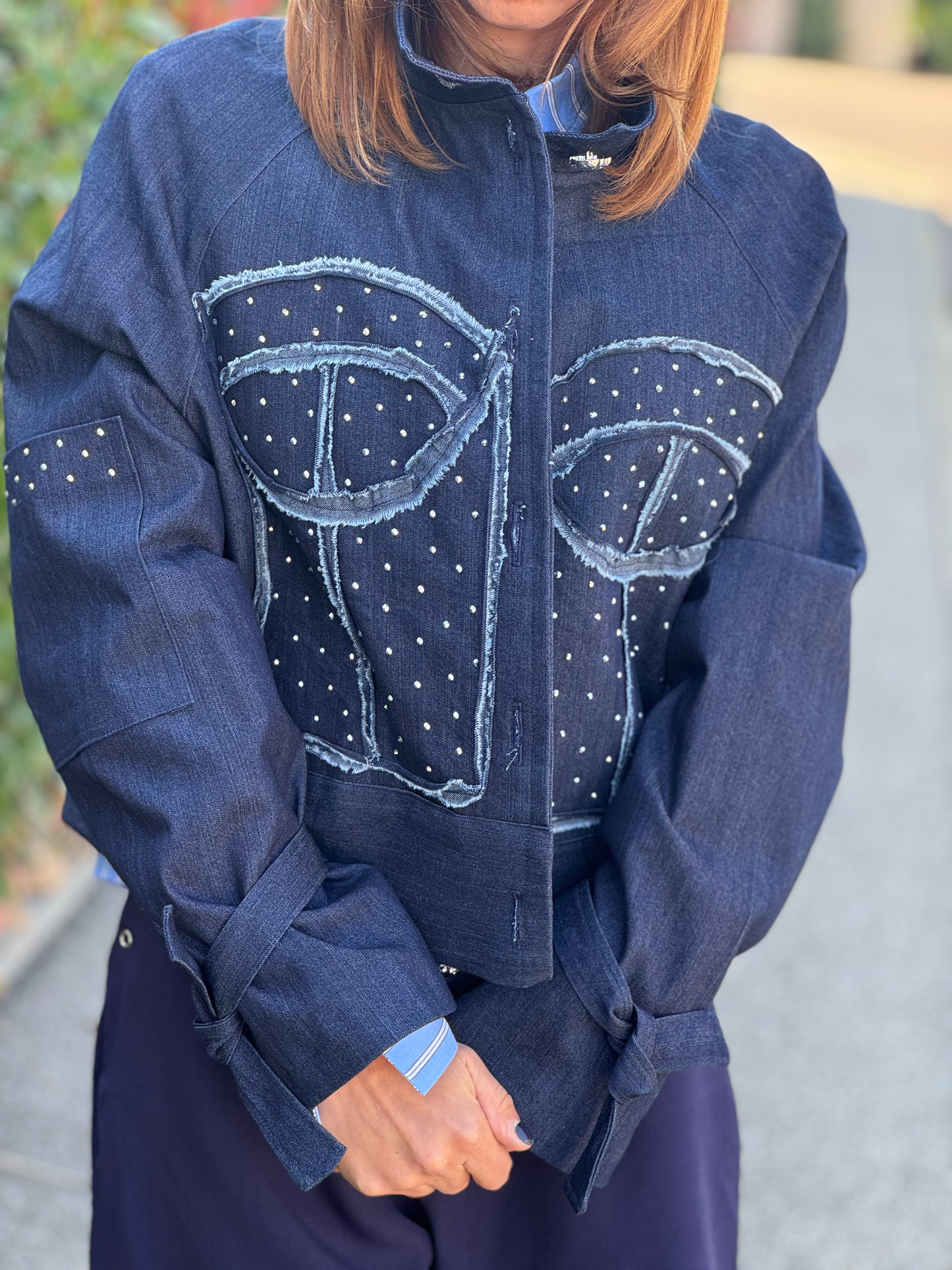 Veste bomber en jean - Taille S/M