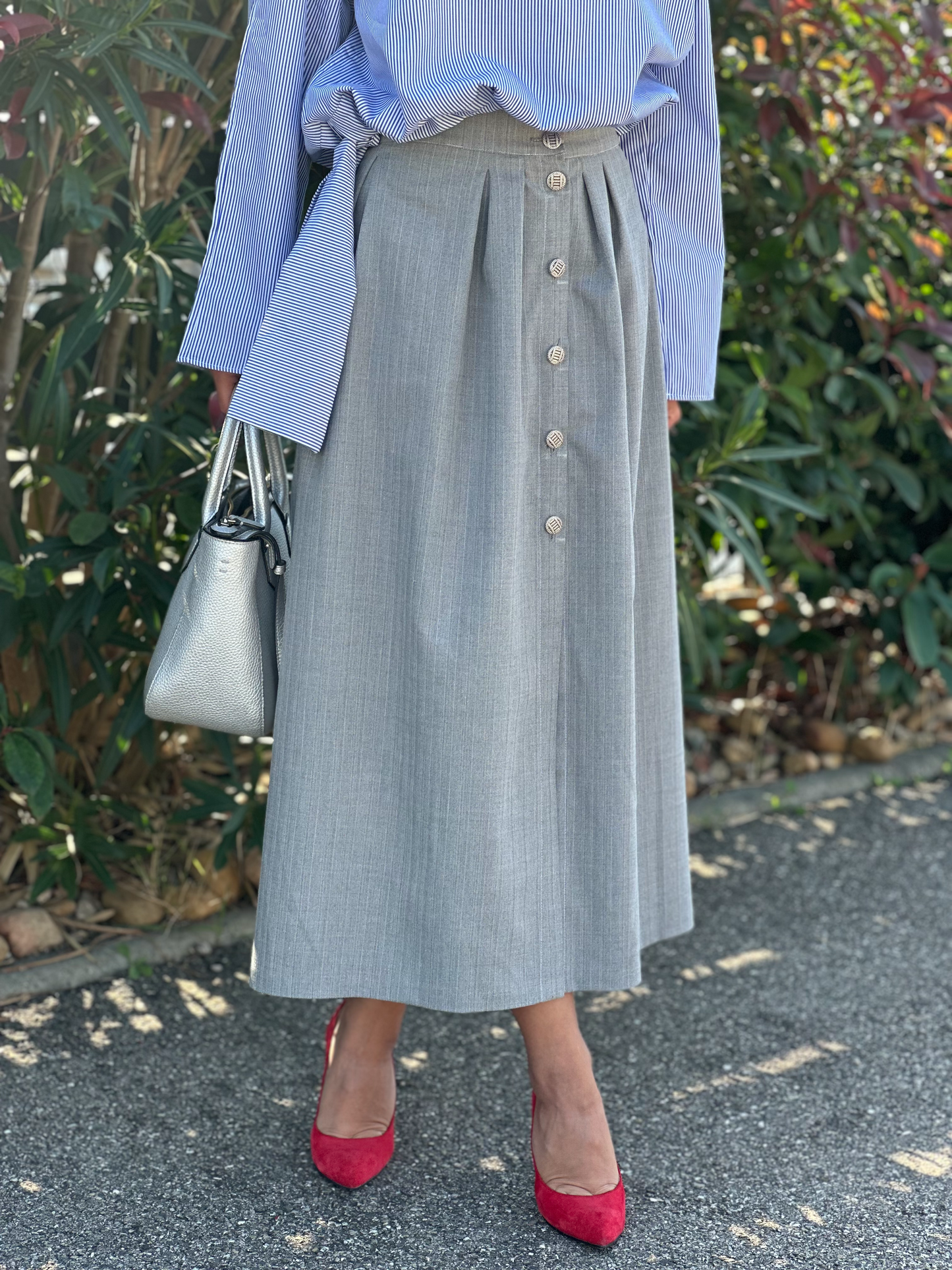 Jupe midi gris - Taille S