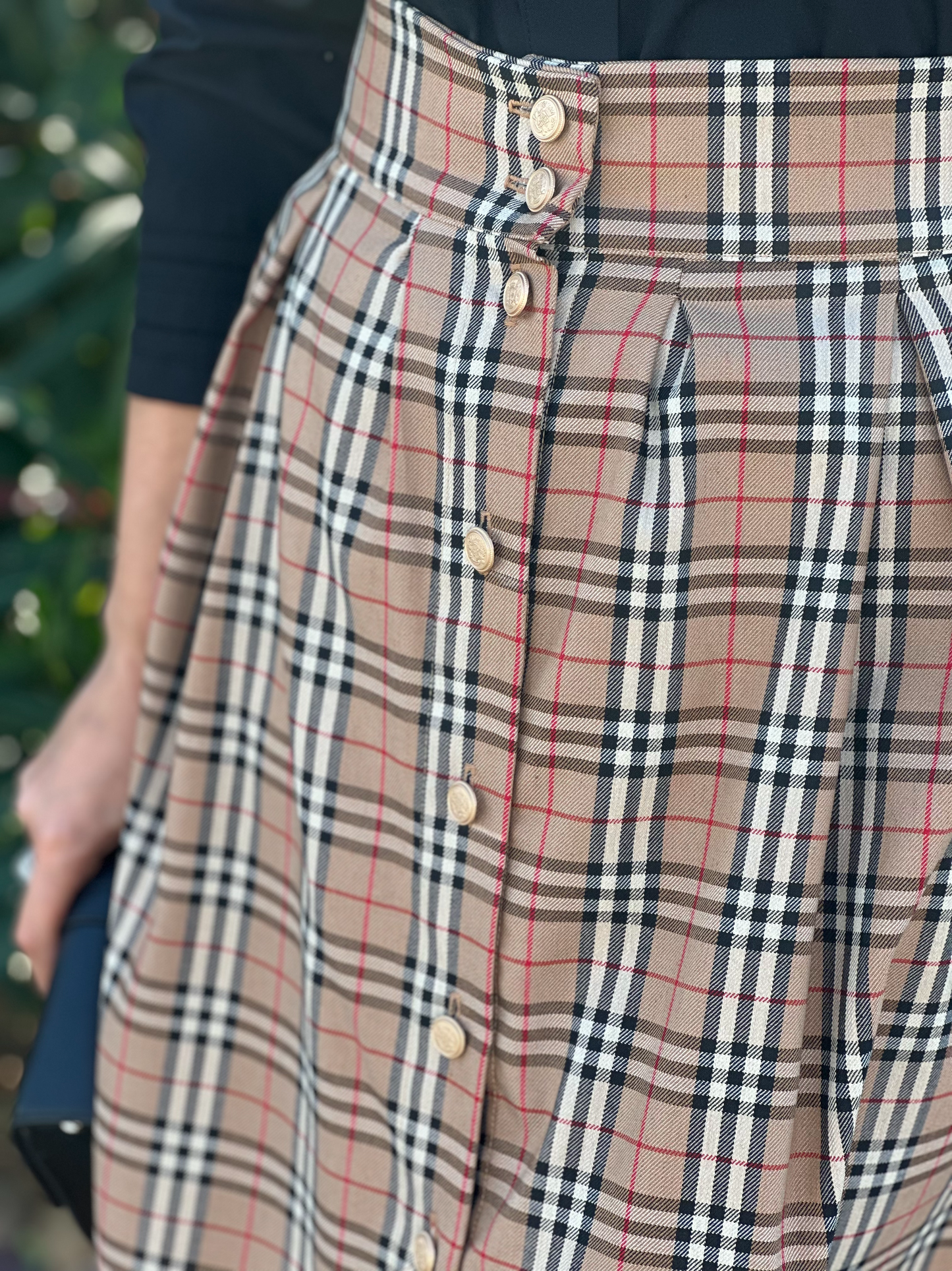 Jupe midi à carreaux - Taille S