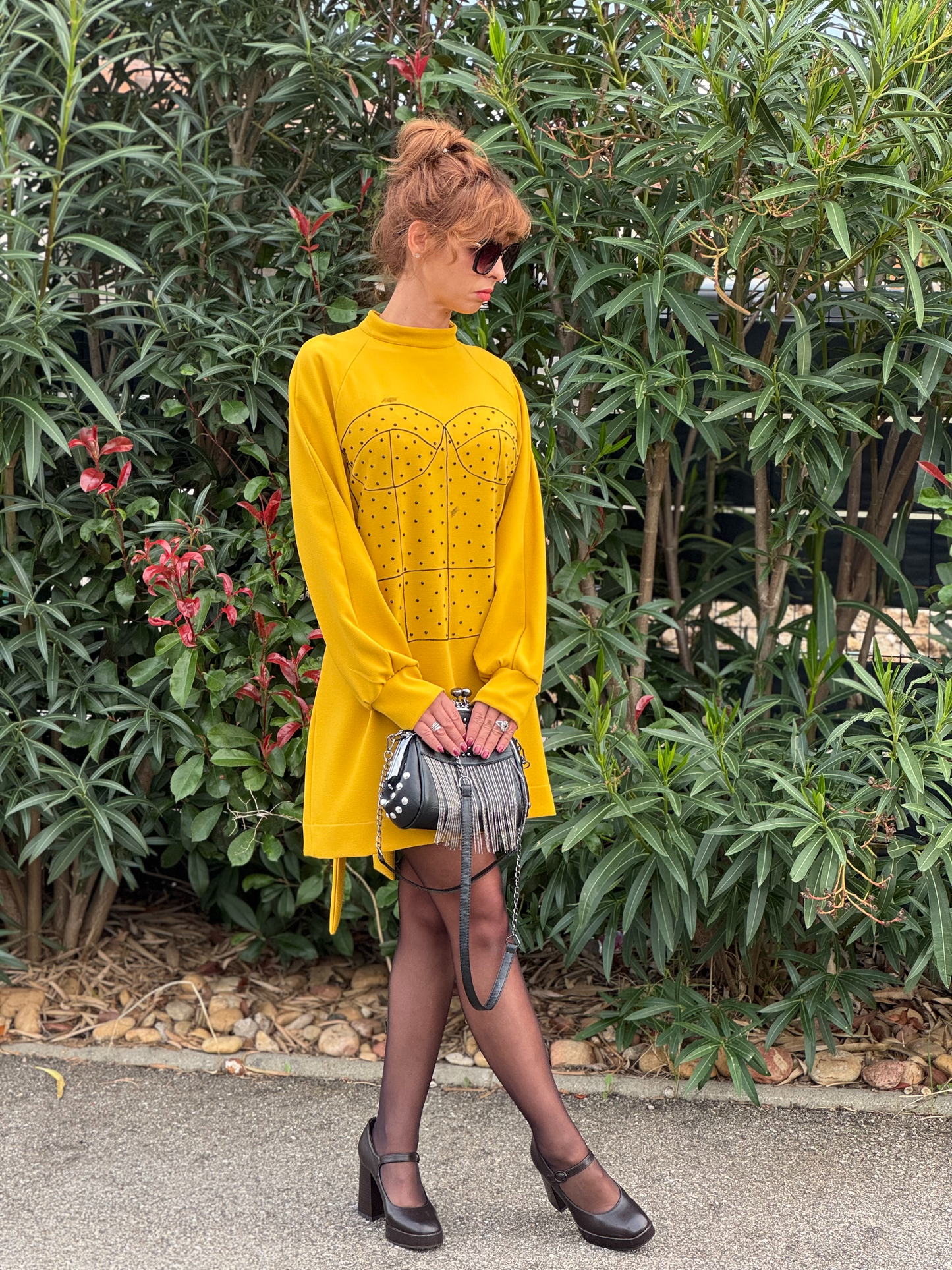 Robe moutarde mini - Taille S/M