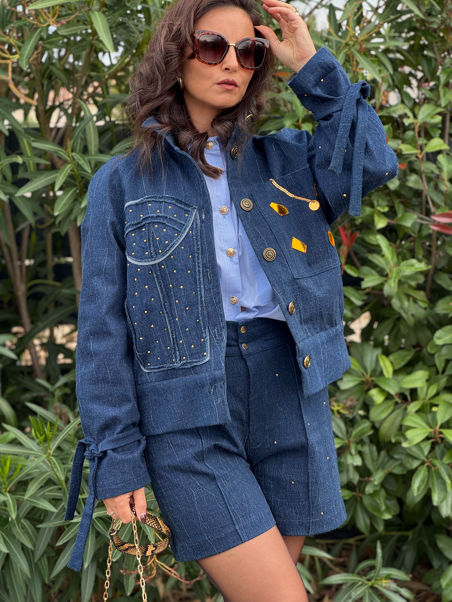 Veste bomber en denim - Taille S/M