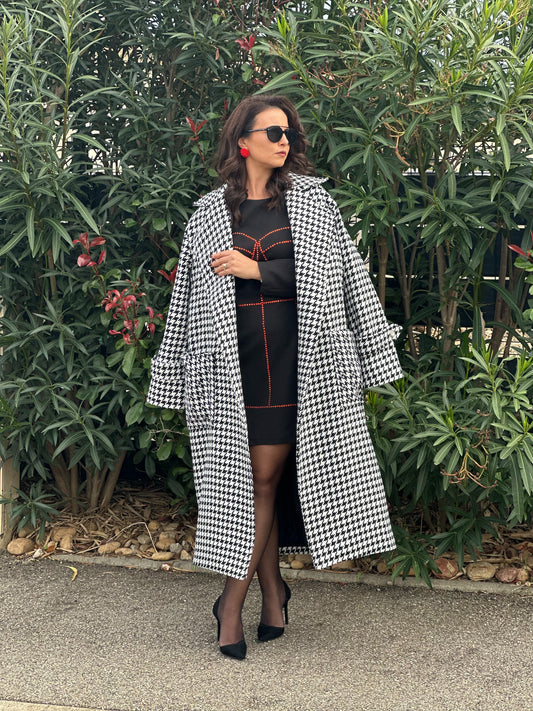 Manteau à carreaux - Taille S/L