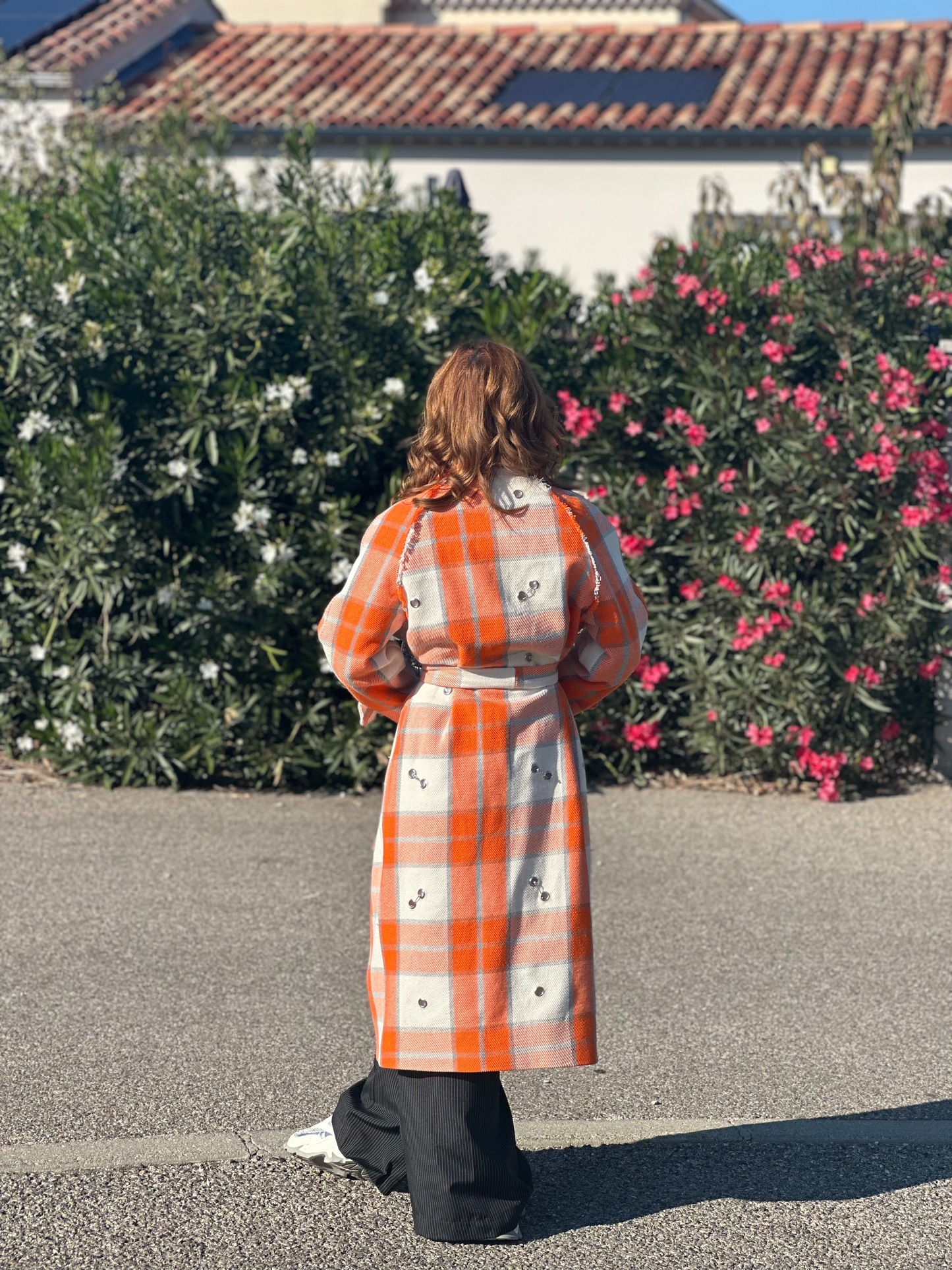 Manteau à carreaux - Taille S/L