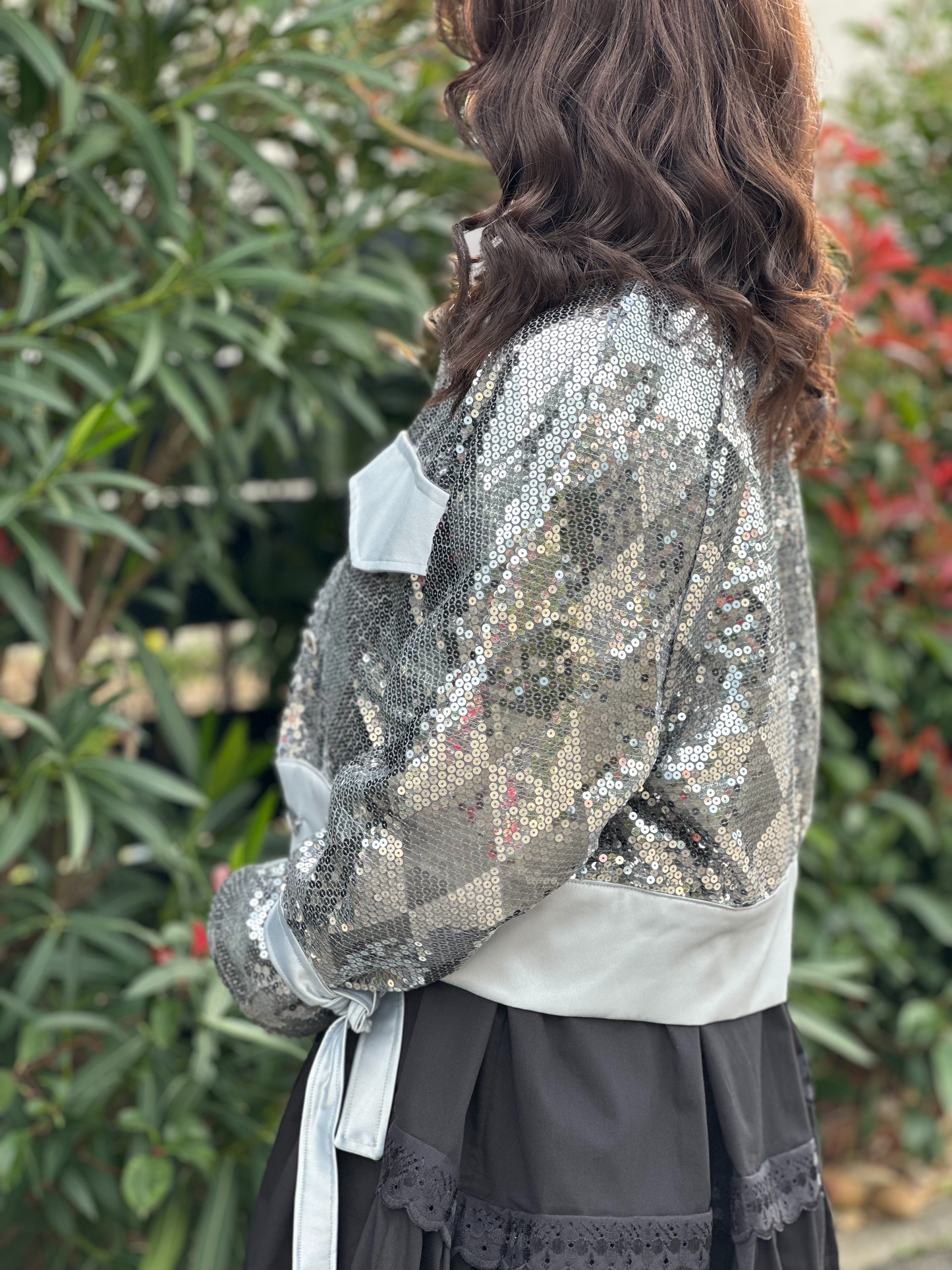 Veste bomber en sequins - Taille S/M
