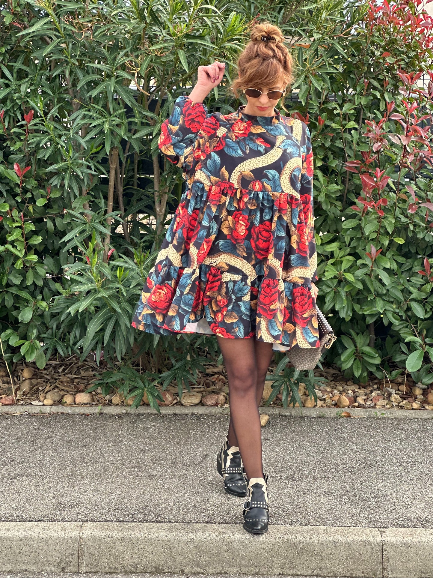 Robe à motifs floraux- Taille S/M
