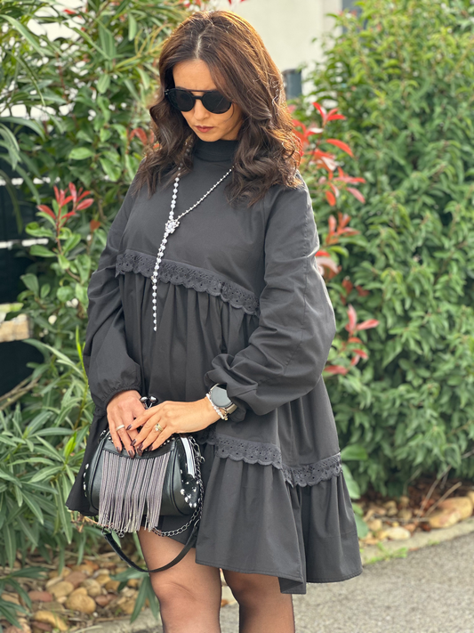 Robe mini noir - Taille S/M