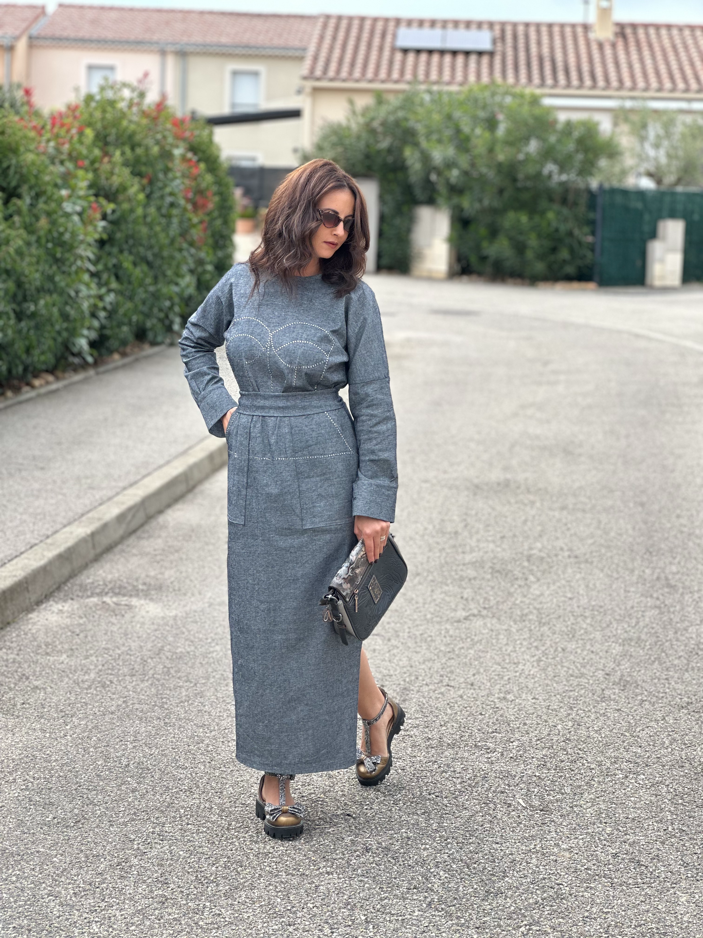 Robe longue en denim - Taille S/M