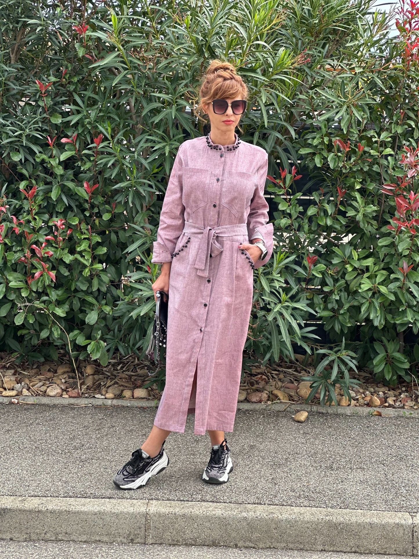 Robe midi en denim - Taille S/M