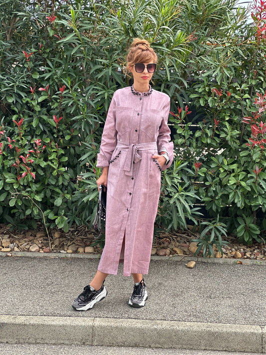 Robe midi en denim - Taille S/M