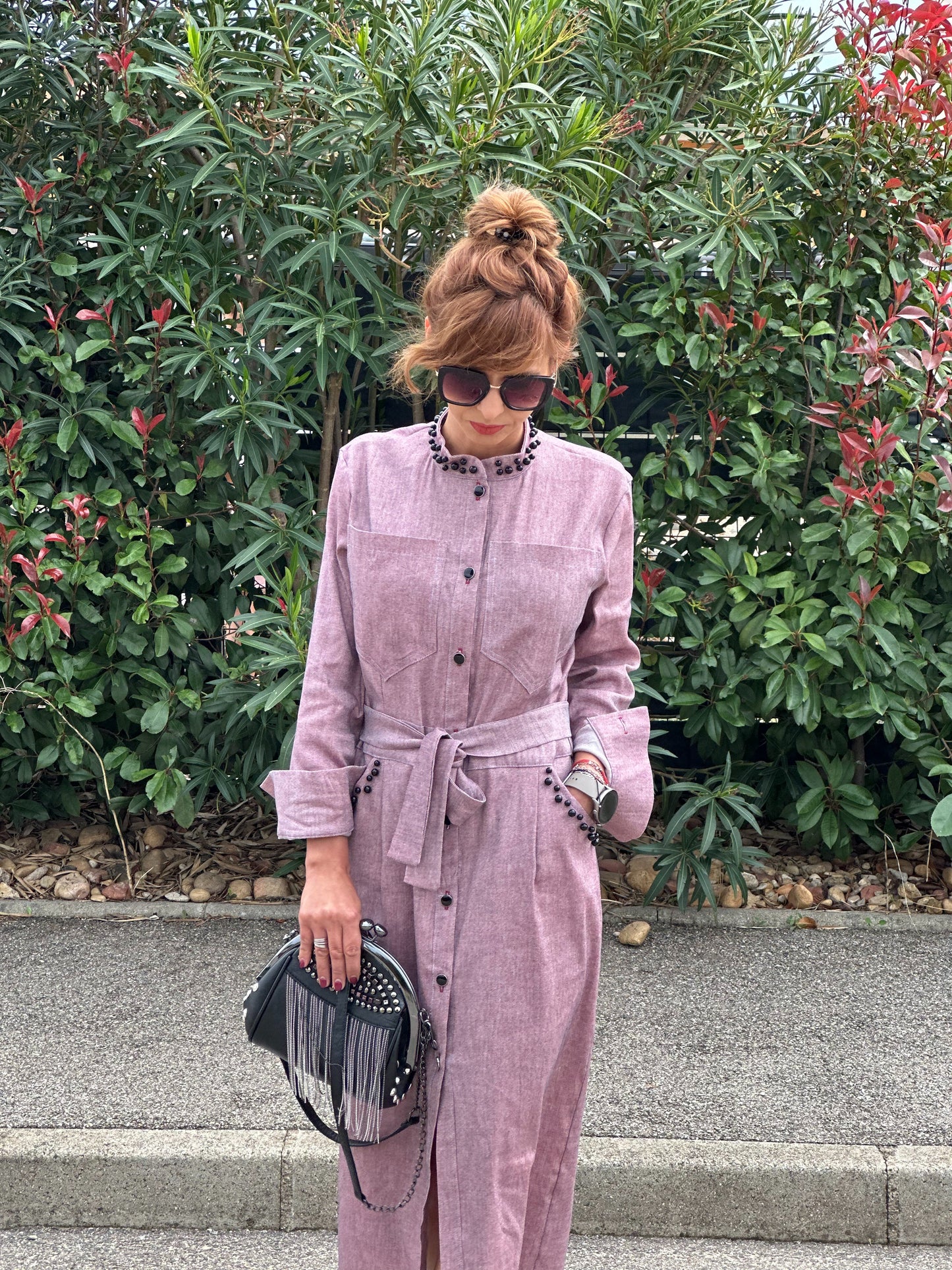 Robe midi en denim - Taille S/M