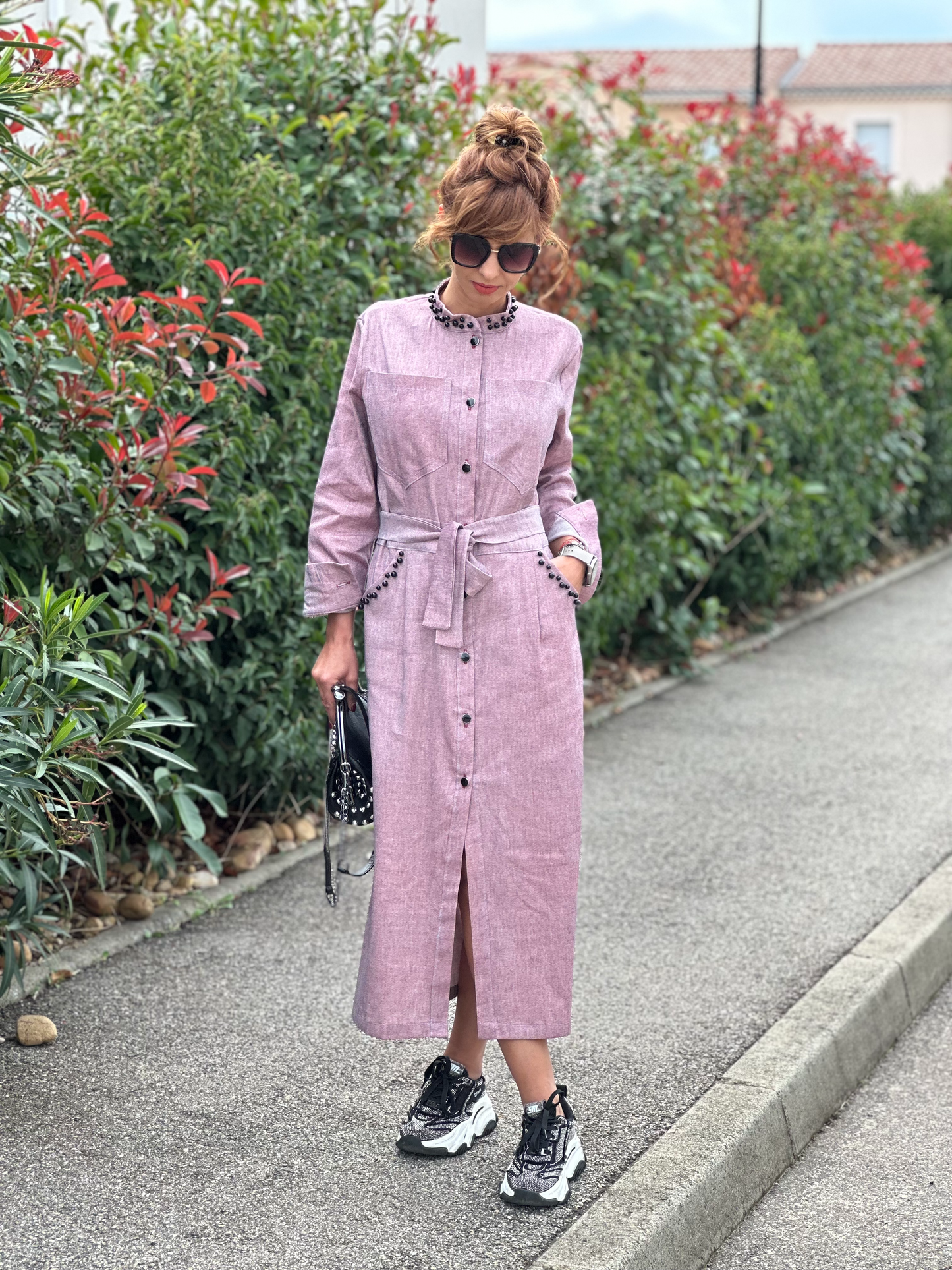 Robe midi en denim - Taille S/M