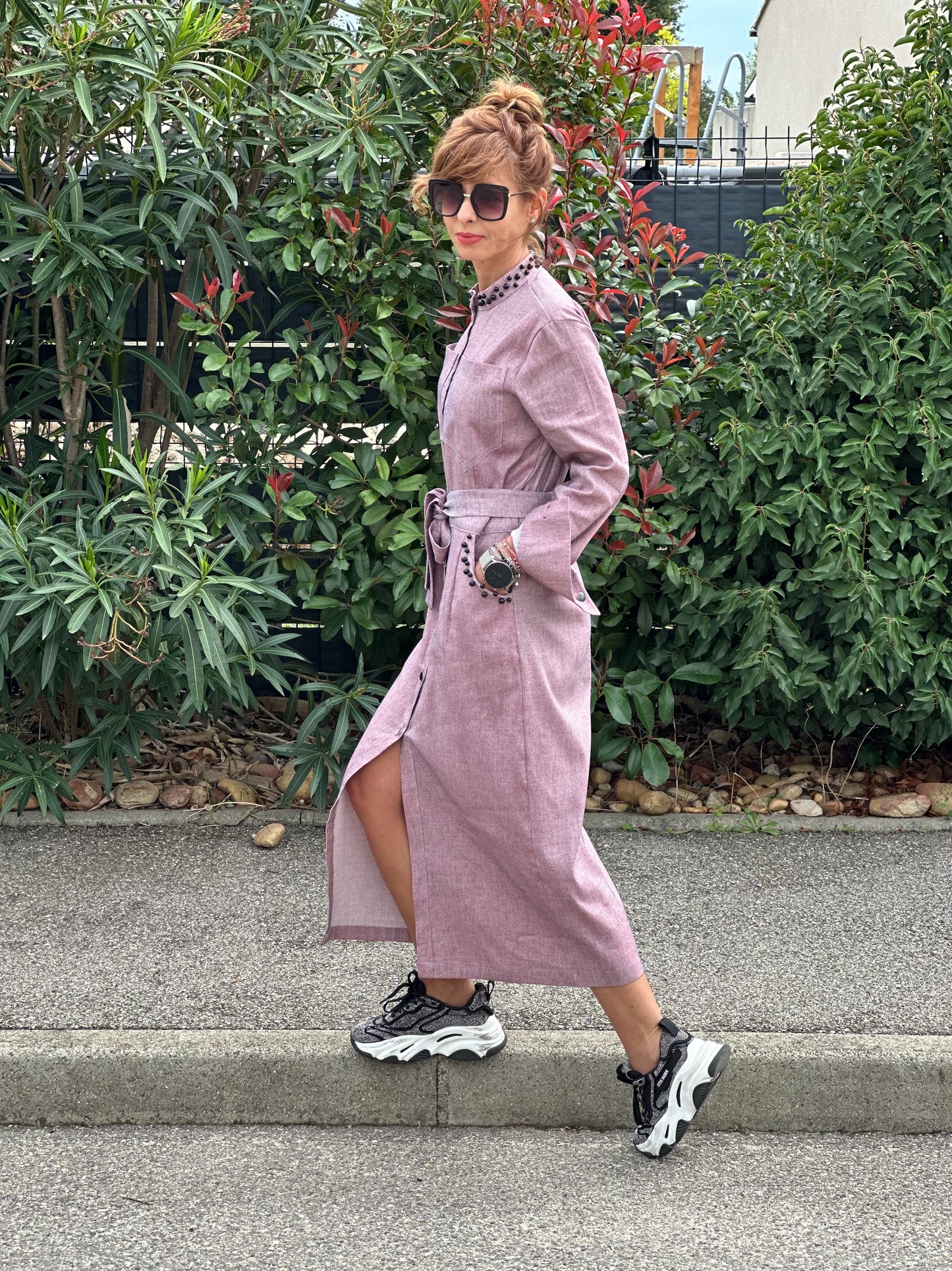 Robe midi en denim - Taille S/M