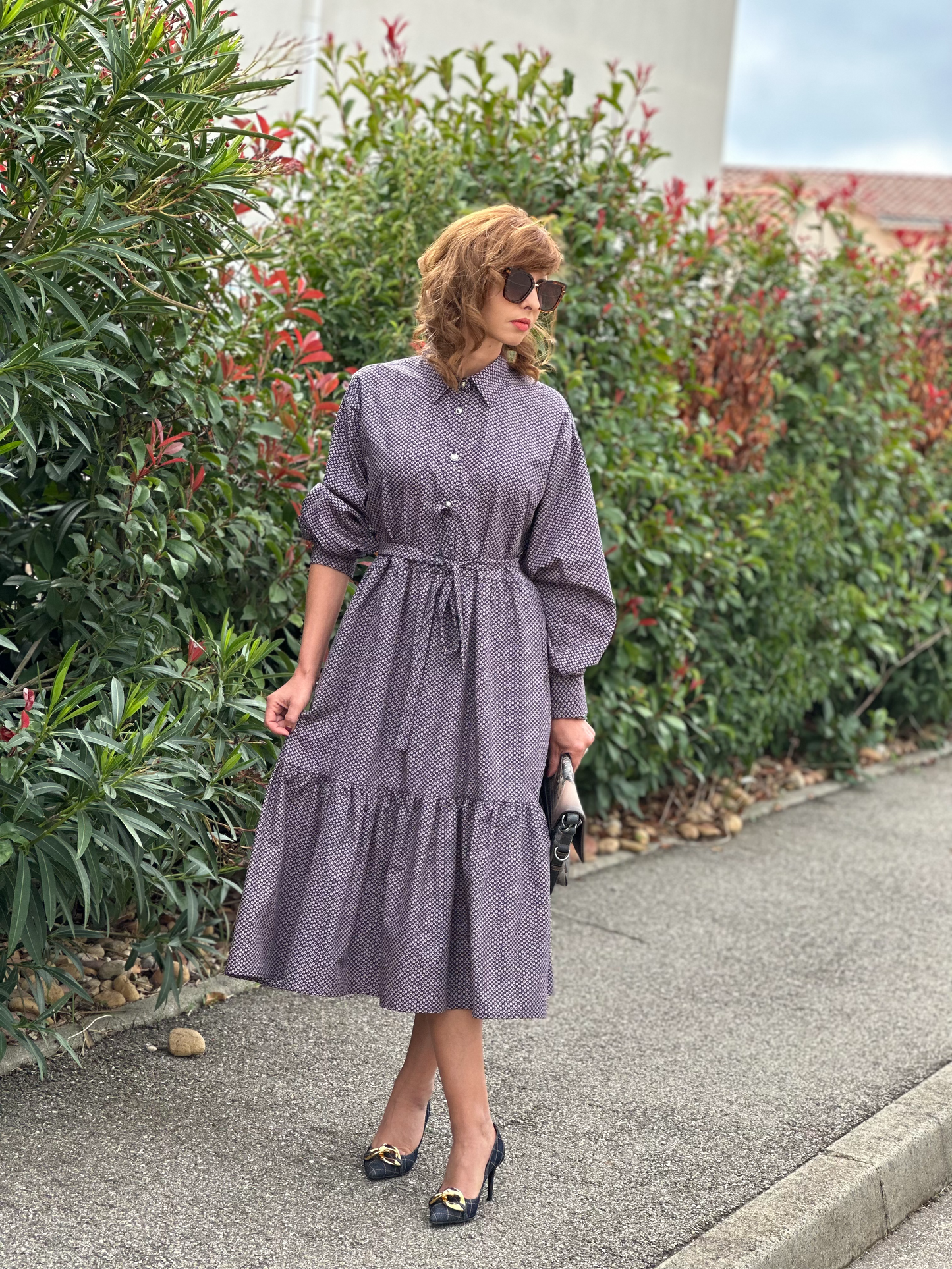 Robe midi à imprimés - Taille S/L