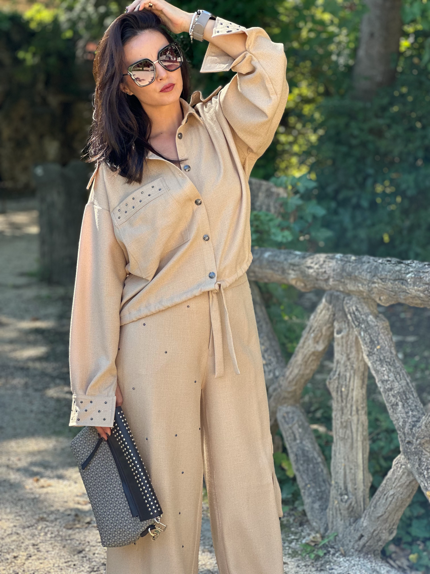 Ensemble chic Chemise & Pantalon - Taille S/M