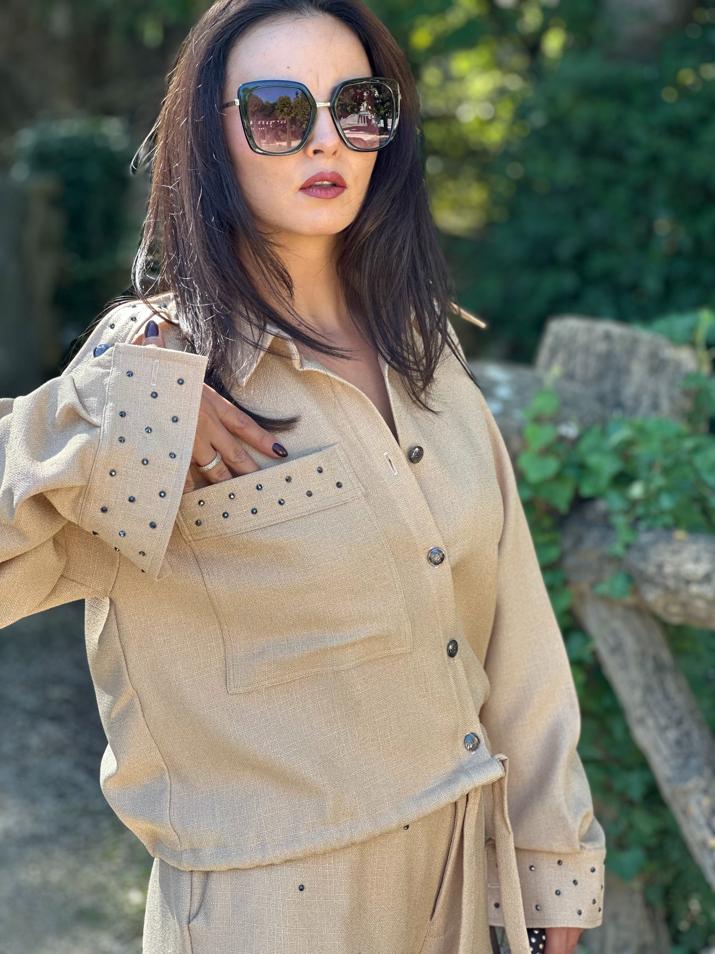 Ensemble chic Chemise & Pantalon - Taille S/M