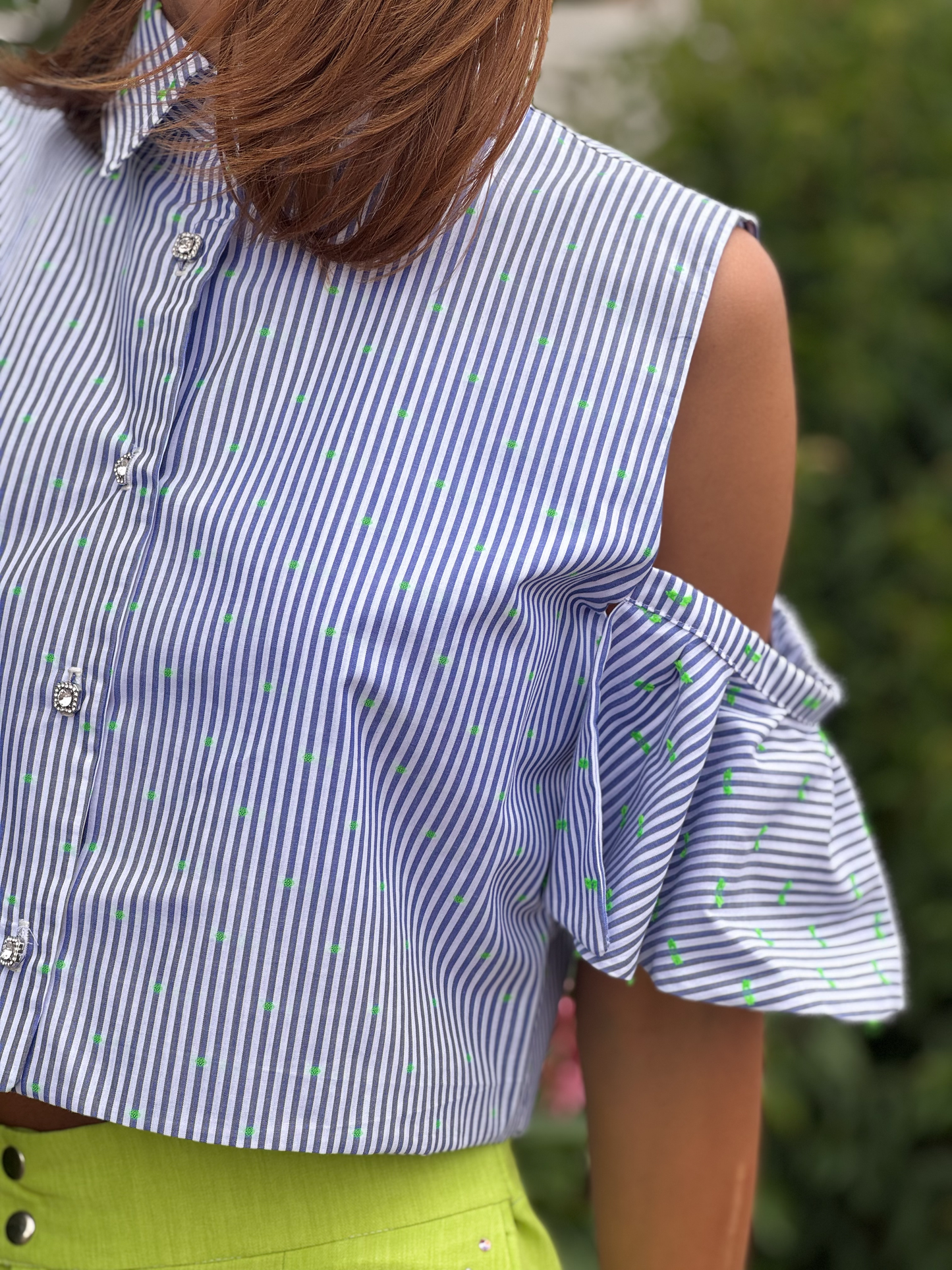 Chemise dos nu à rayures - Taille S