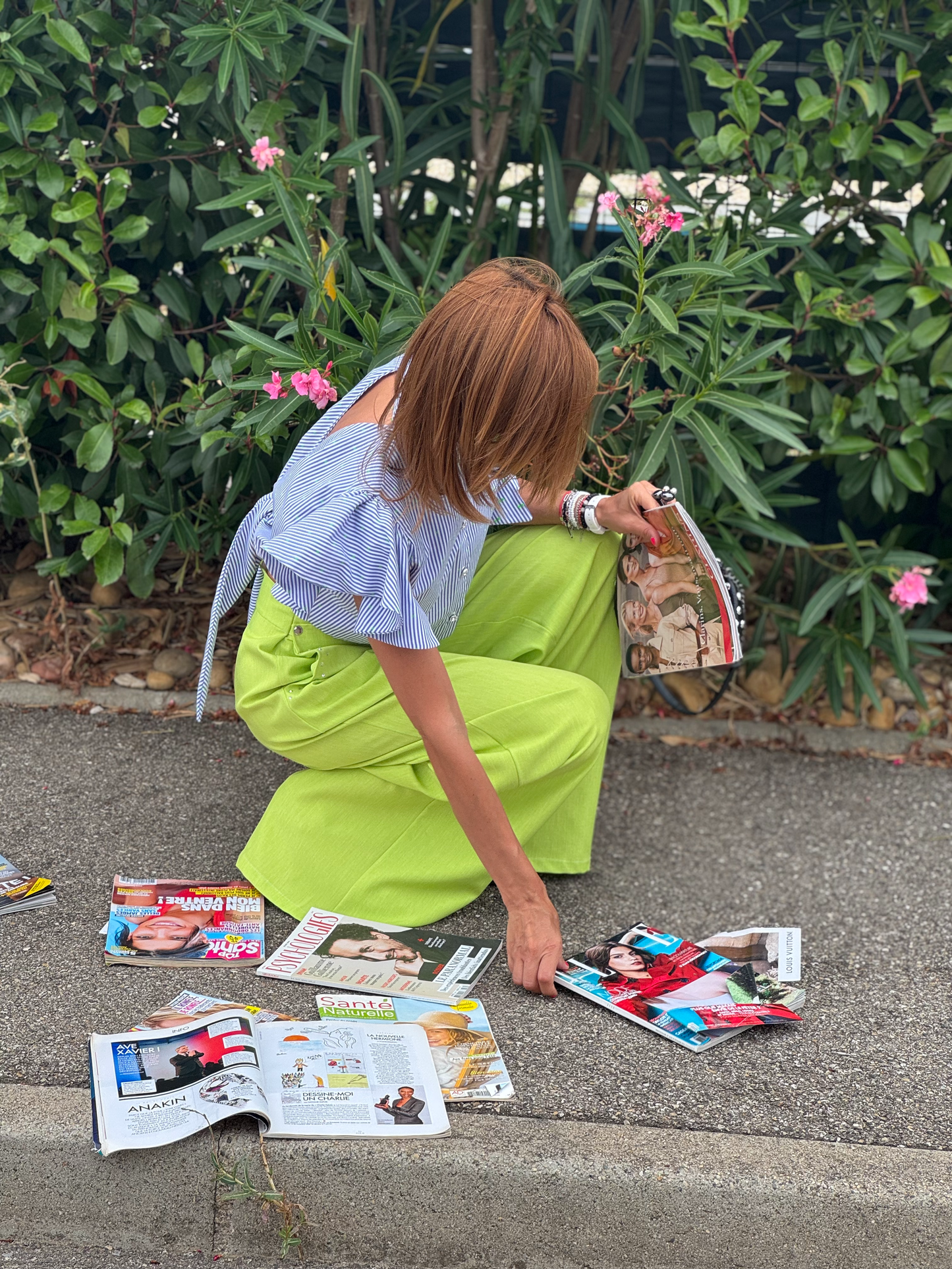 Chemise dos nu à rayures - Taille S