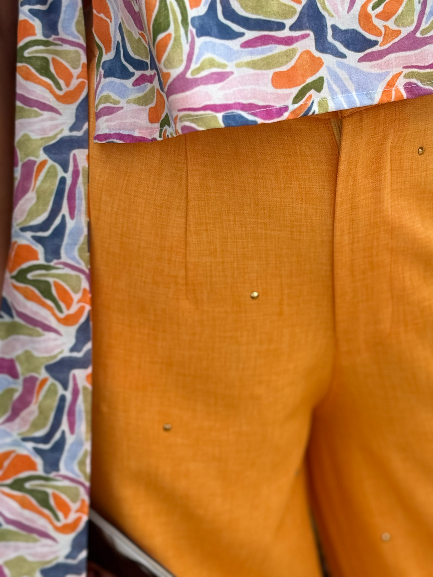 Pantalon orange à cristaux - Taille M