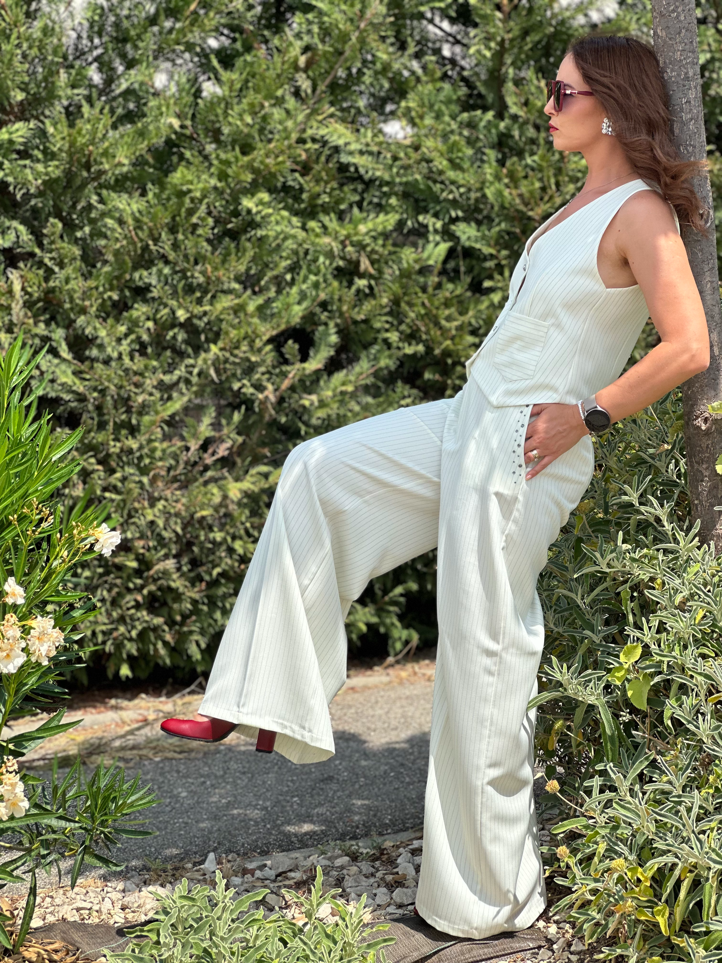 Pantalon à rayures - Taille M