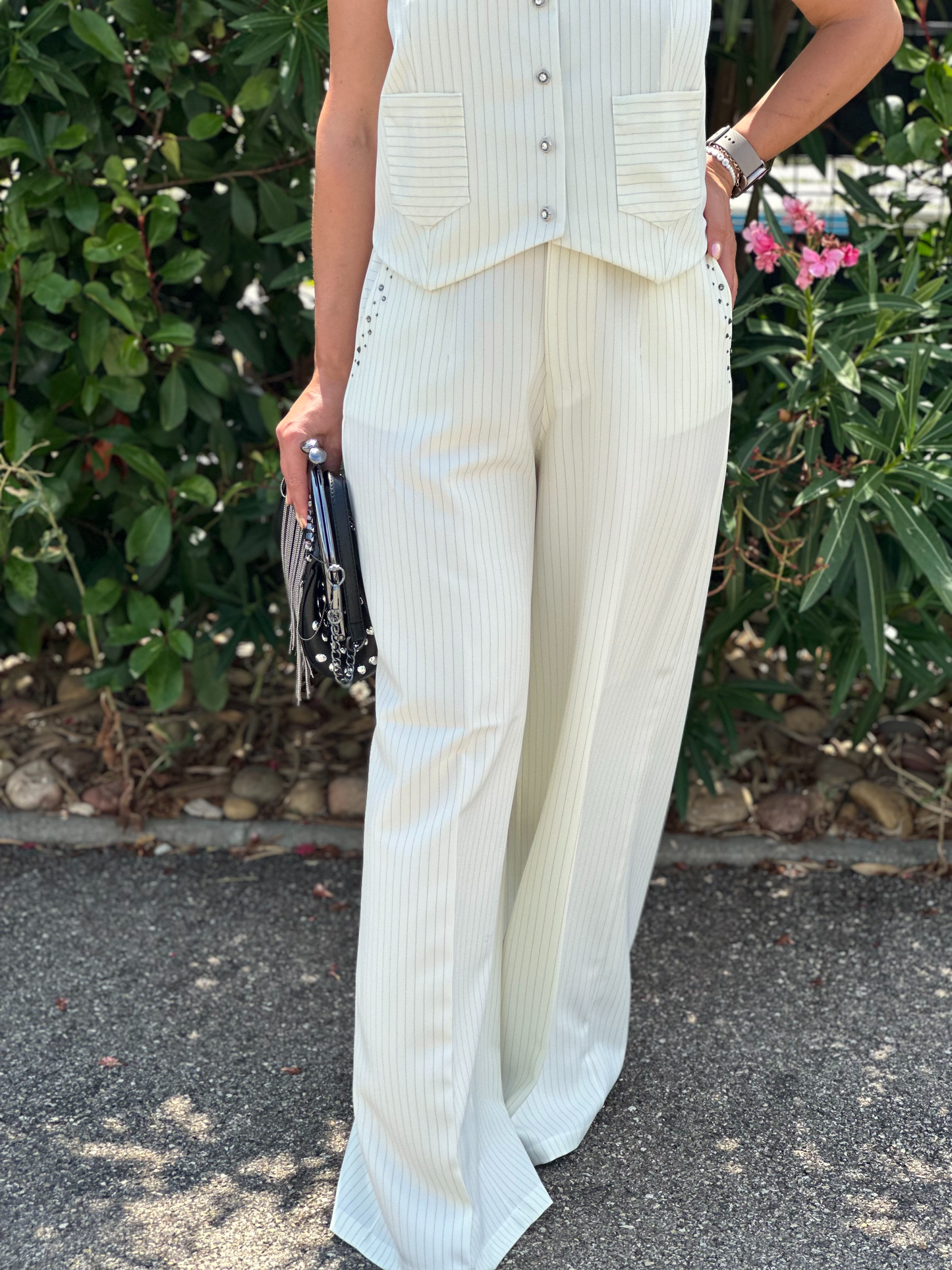 Pantalon à rayures - Taille M