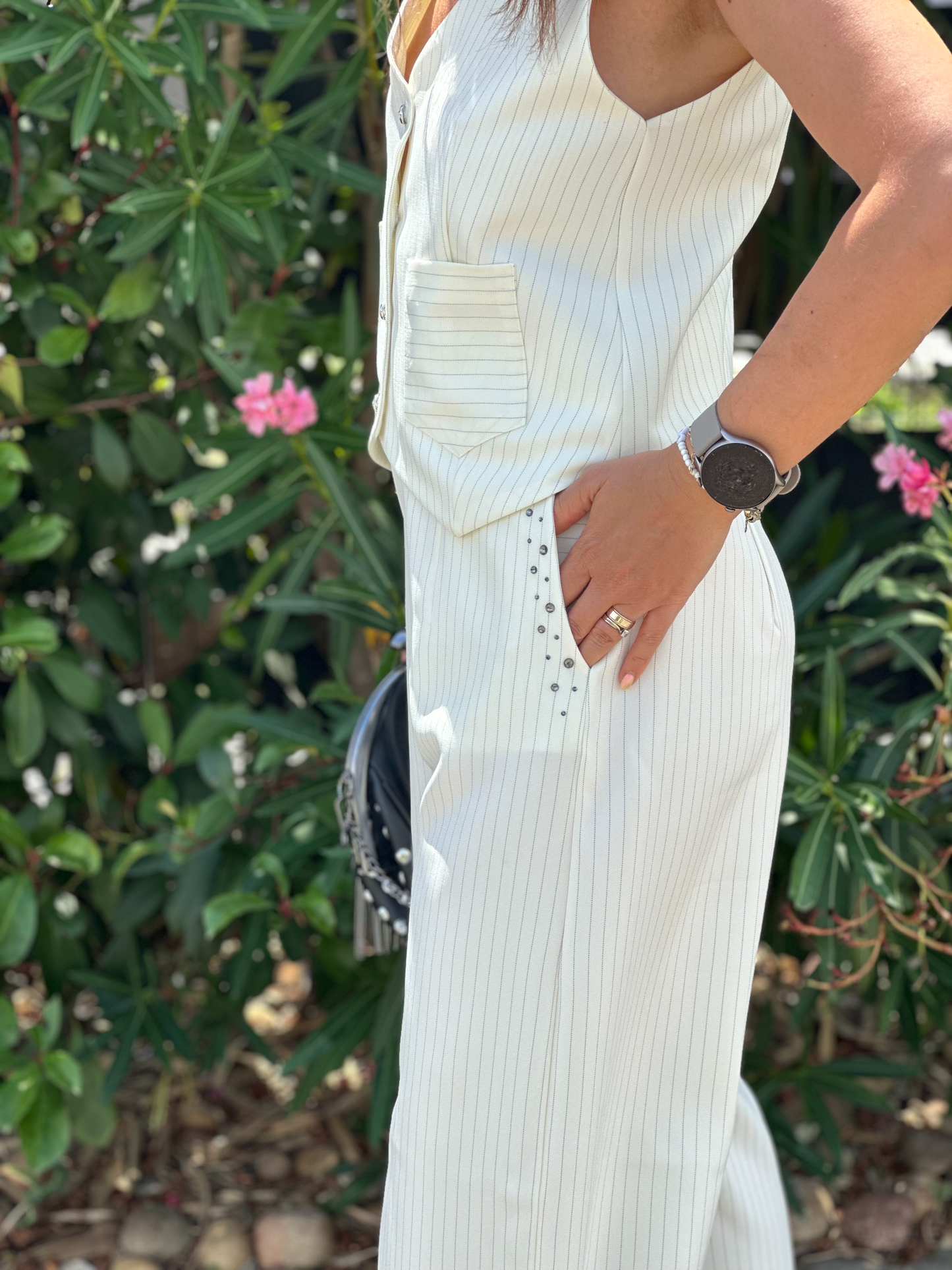 Pantalon à rayures - Taille M