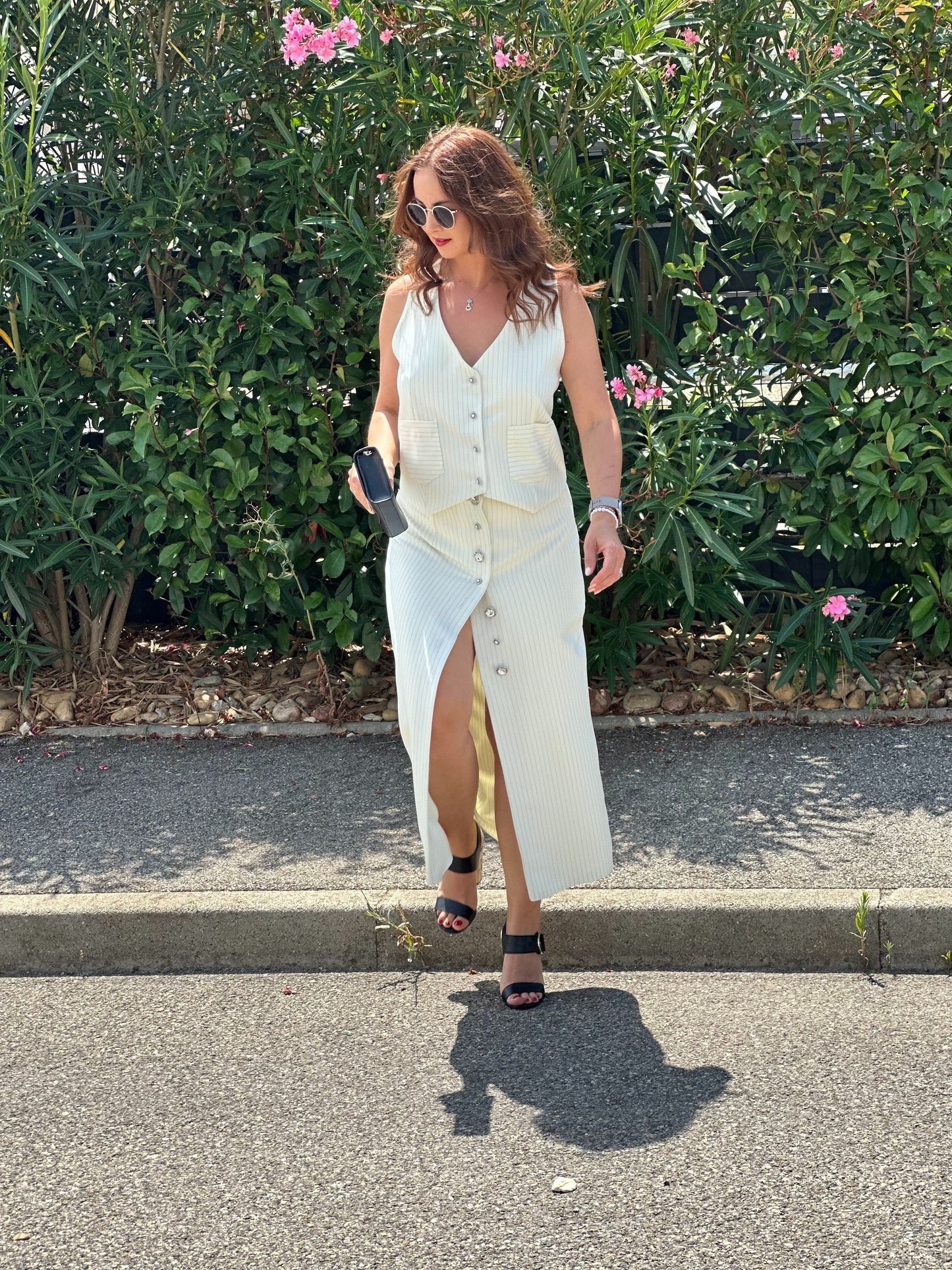 Jupe midi à rayures - Taille S