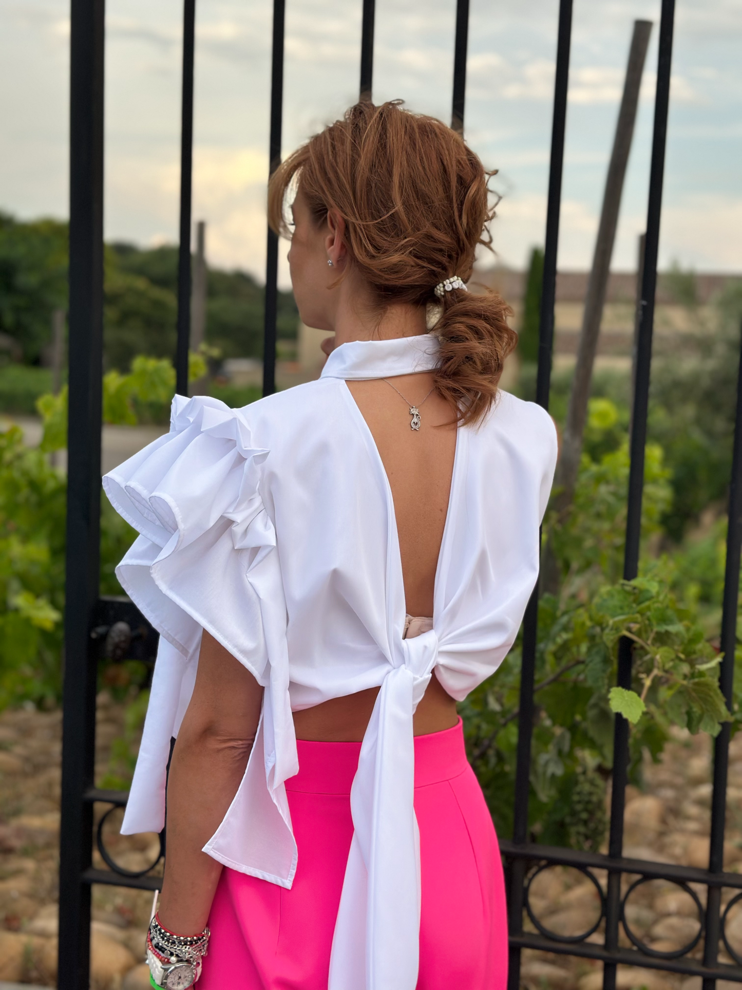 Crop - top chemise - Taille XS/S