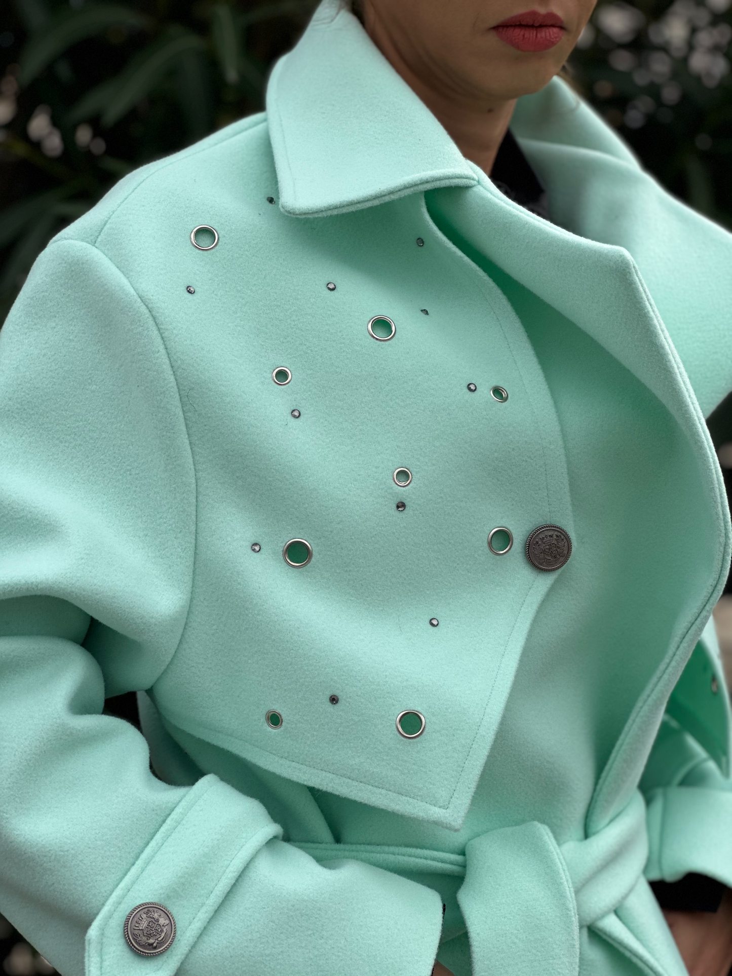 Manteau vert menthe - Taille S/M