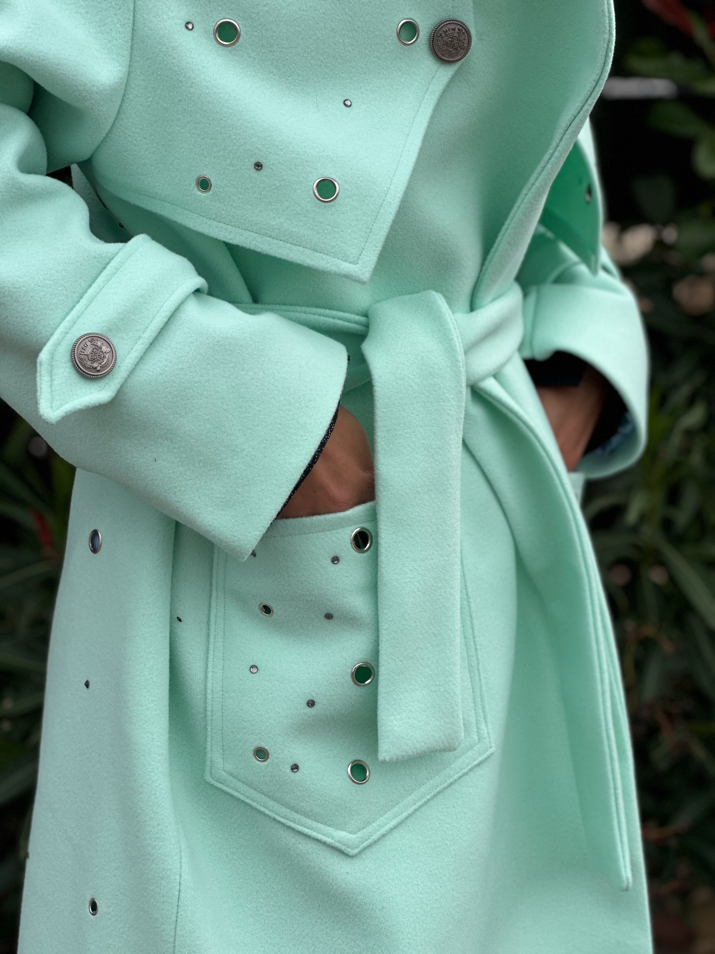 Manteau vert menthe - Taille S/M