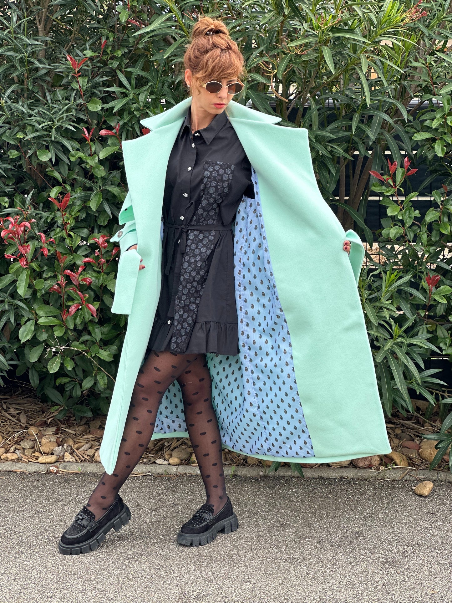 Manteau vert menthe - Taille S/M