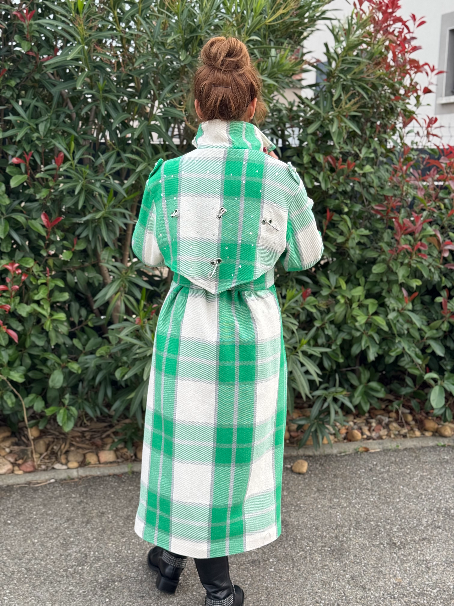 Manteau à carreaux - Taille S/L