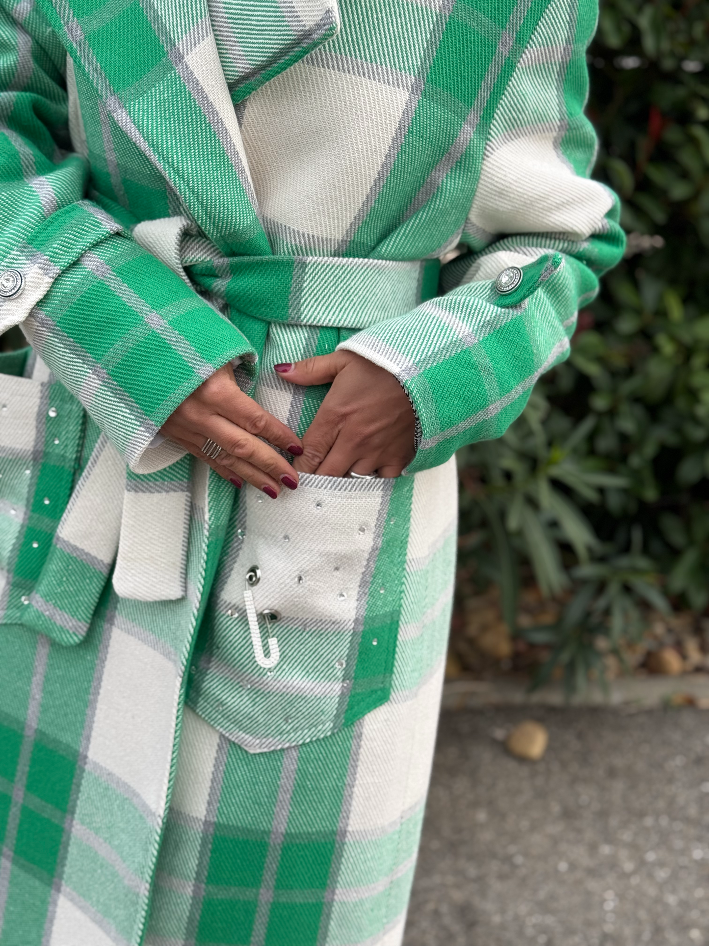 Manteau à carreaux - Taille S/L