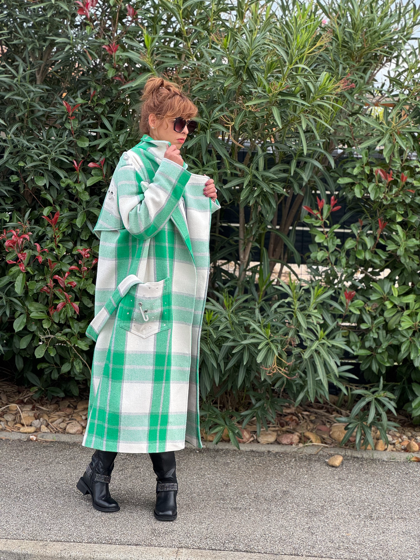 Manteau à carreaux - Taille S/L