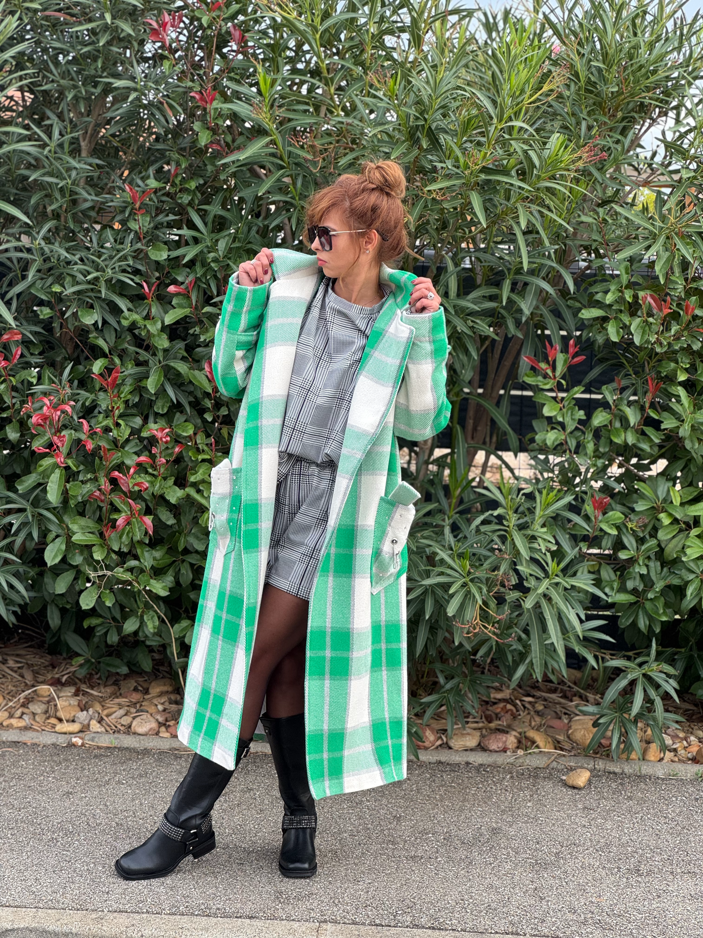 Manteau à carreaux - Taille S/L